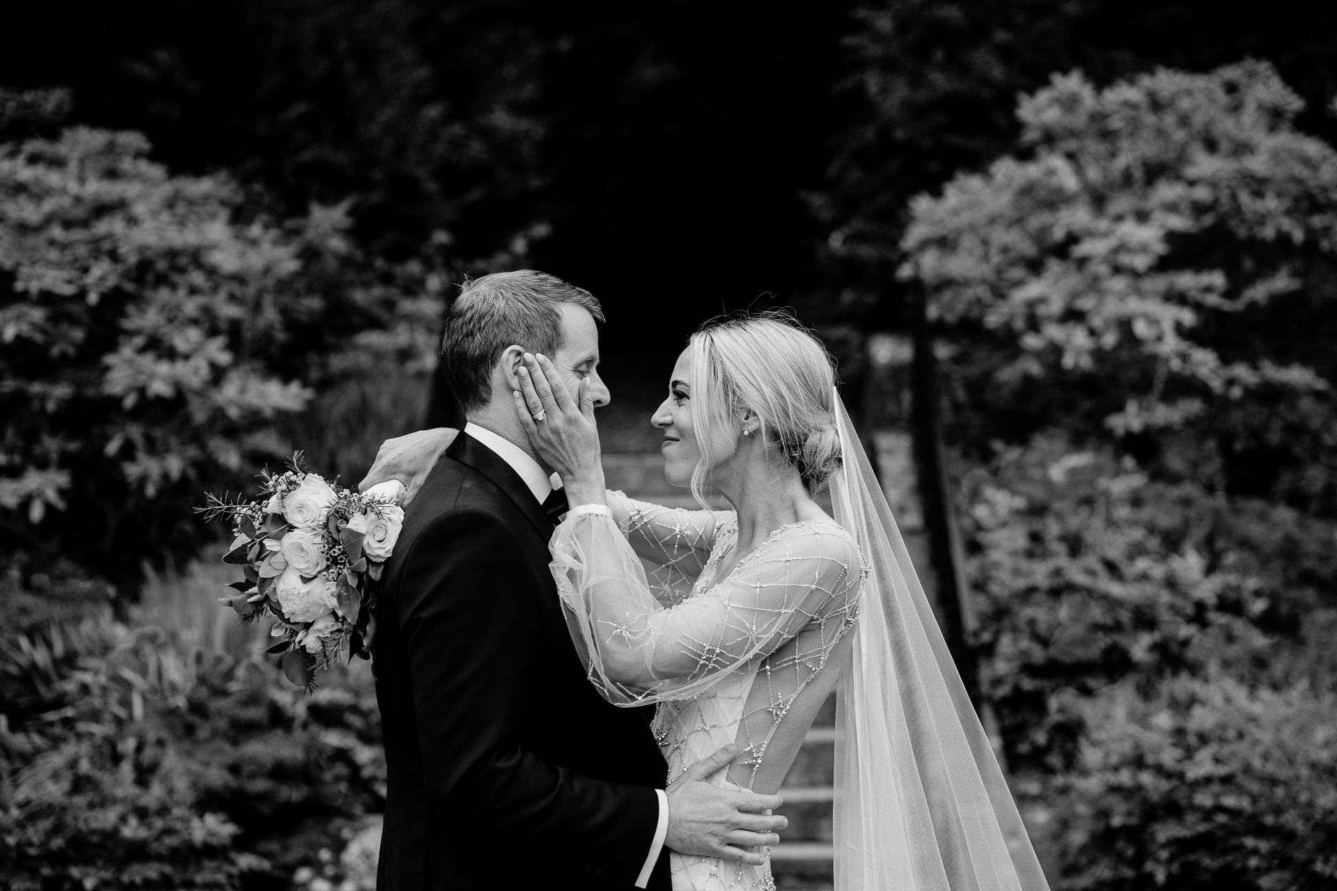 A man and woman kissing