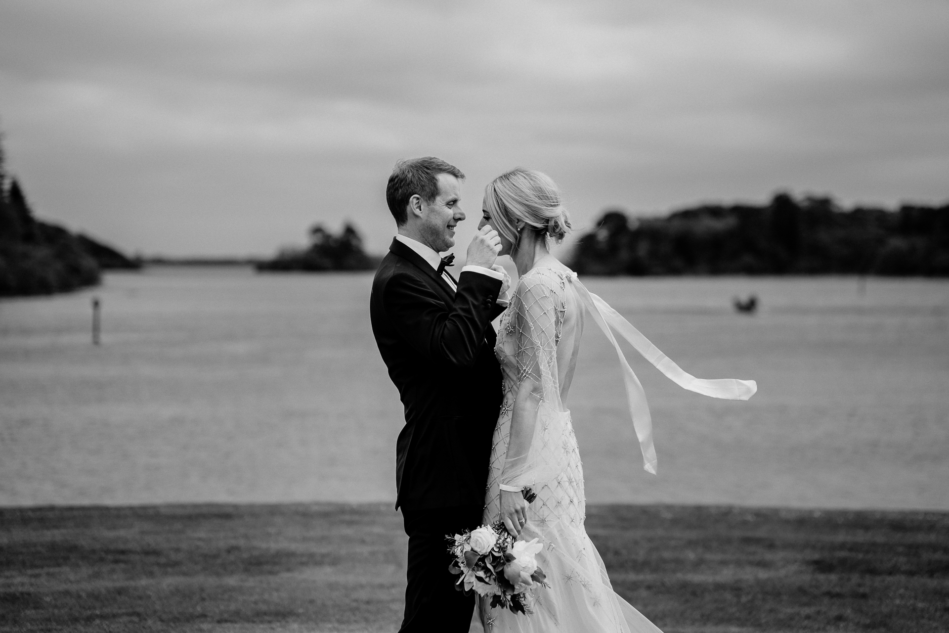 A man and woman kissing