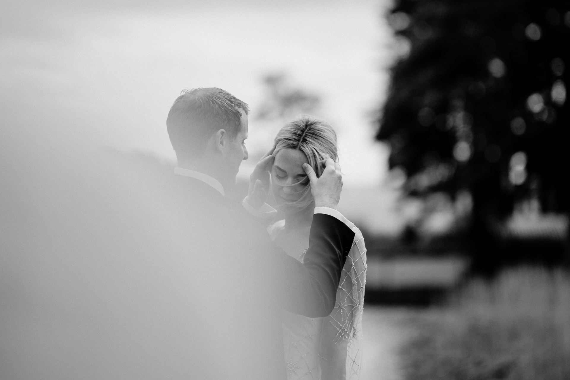 A man and woman kissing