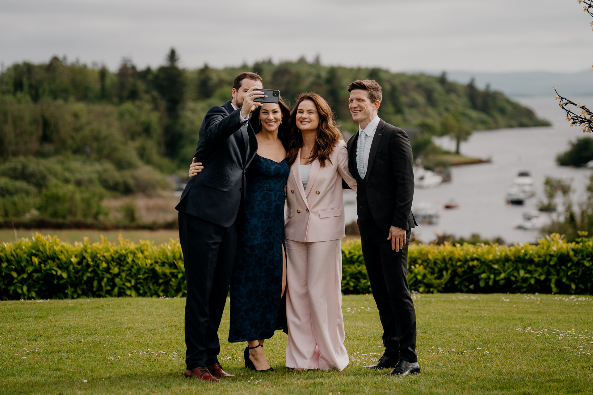 A group of people posing for a photo