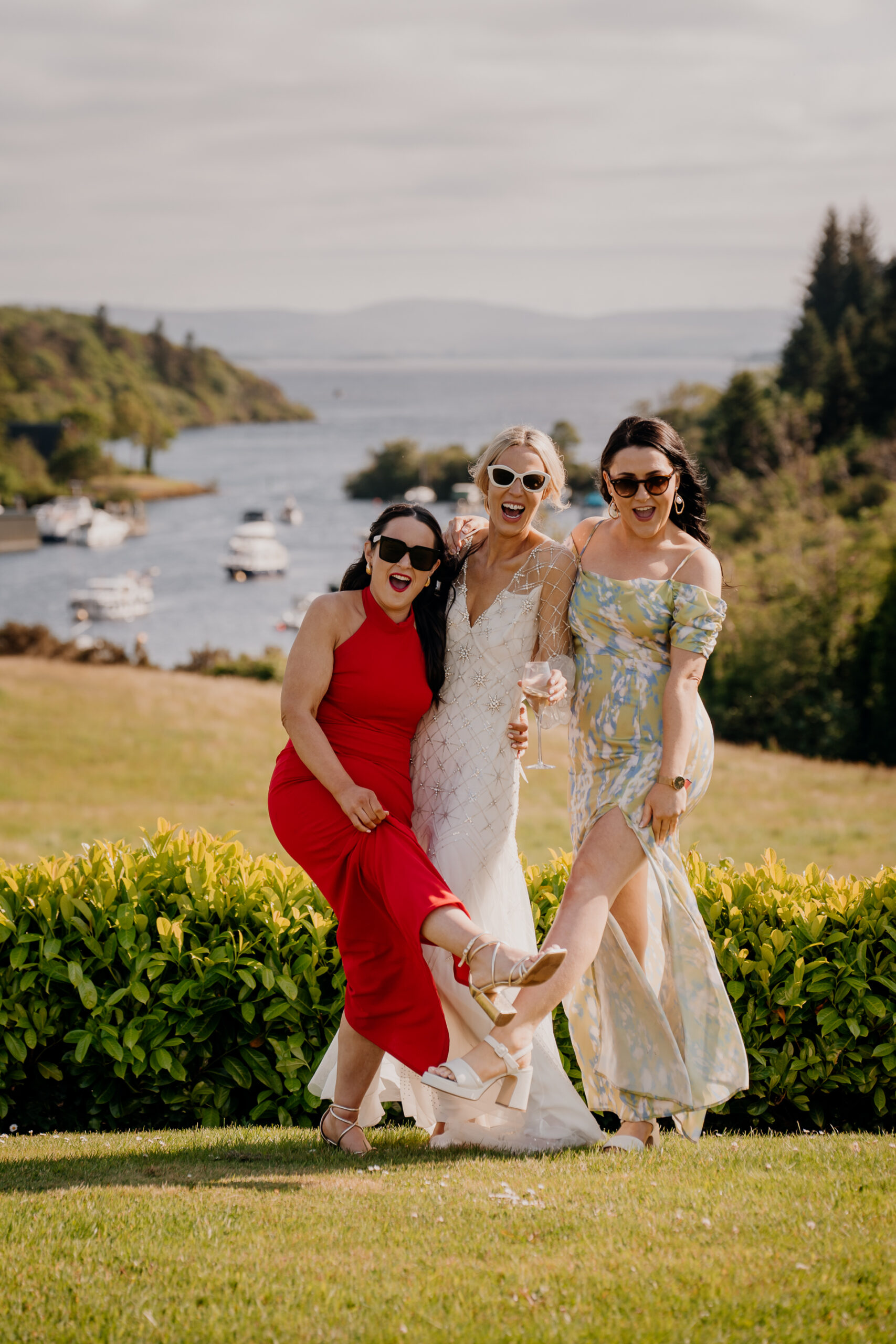 A group of women posing for a picture