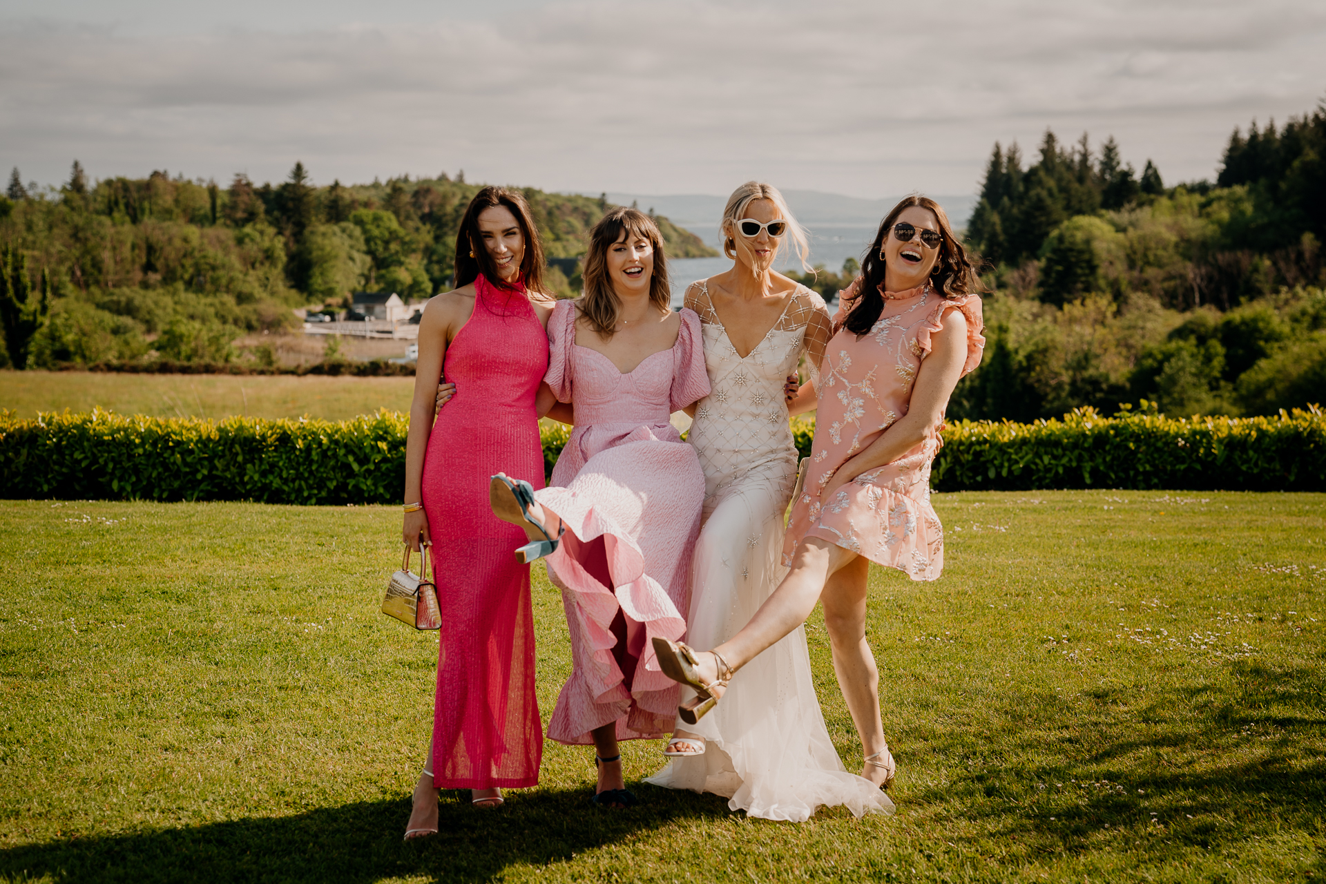 A group of women posing for a picture