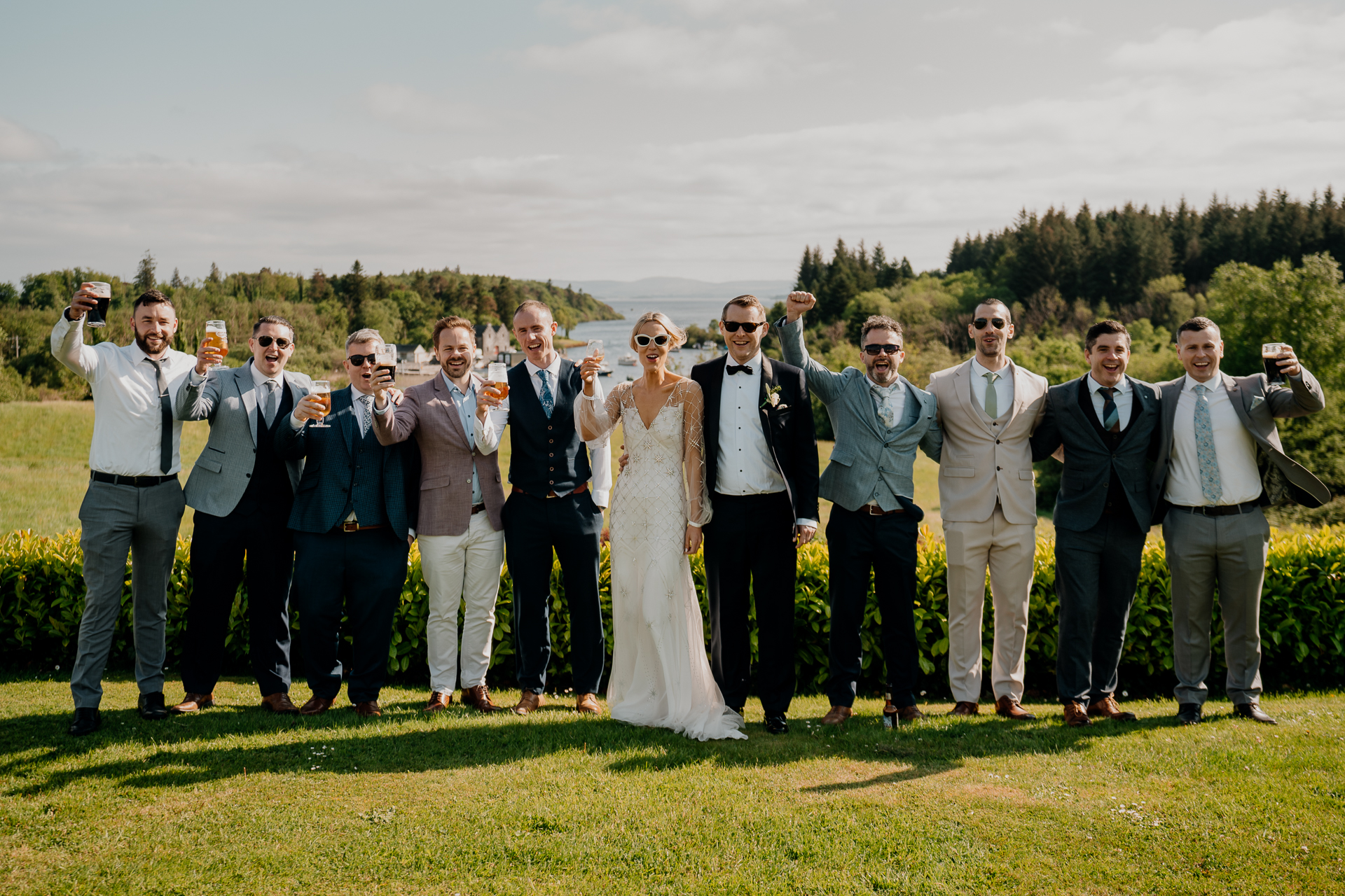 A group of people posing for a photo