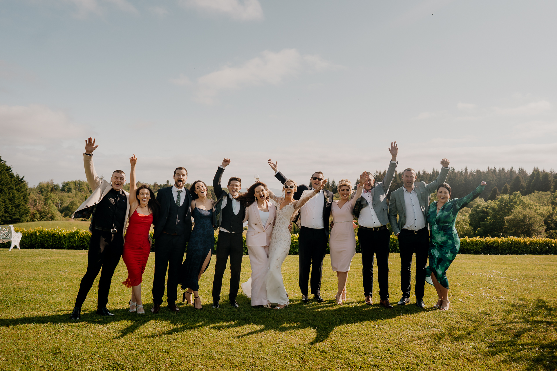 A group of people posing for a photo