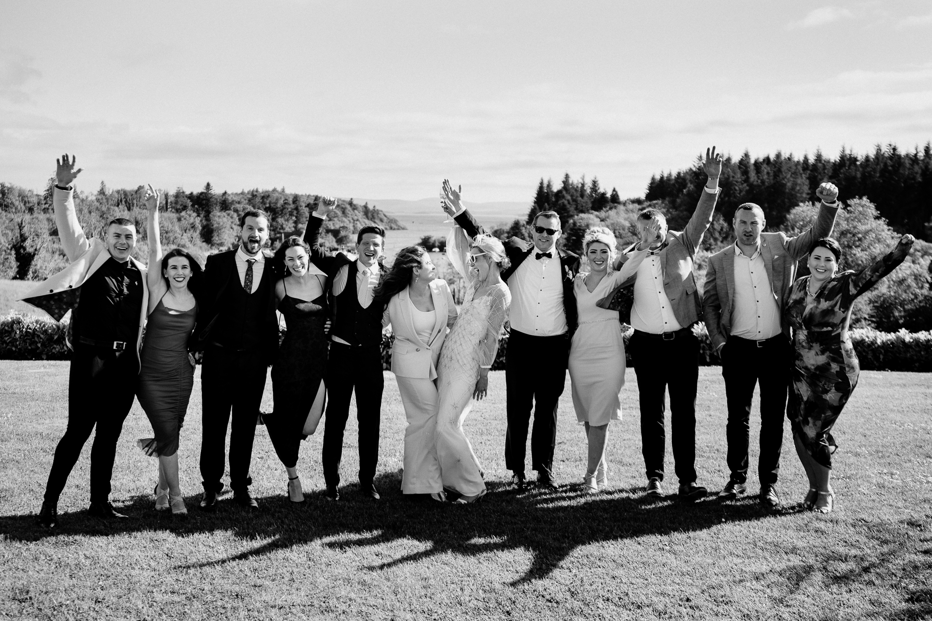 A group of people posing for a photo