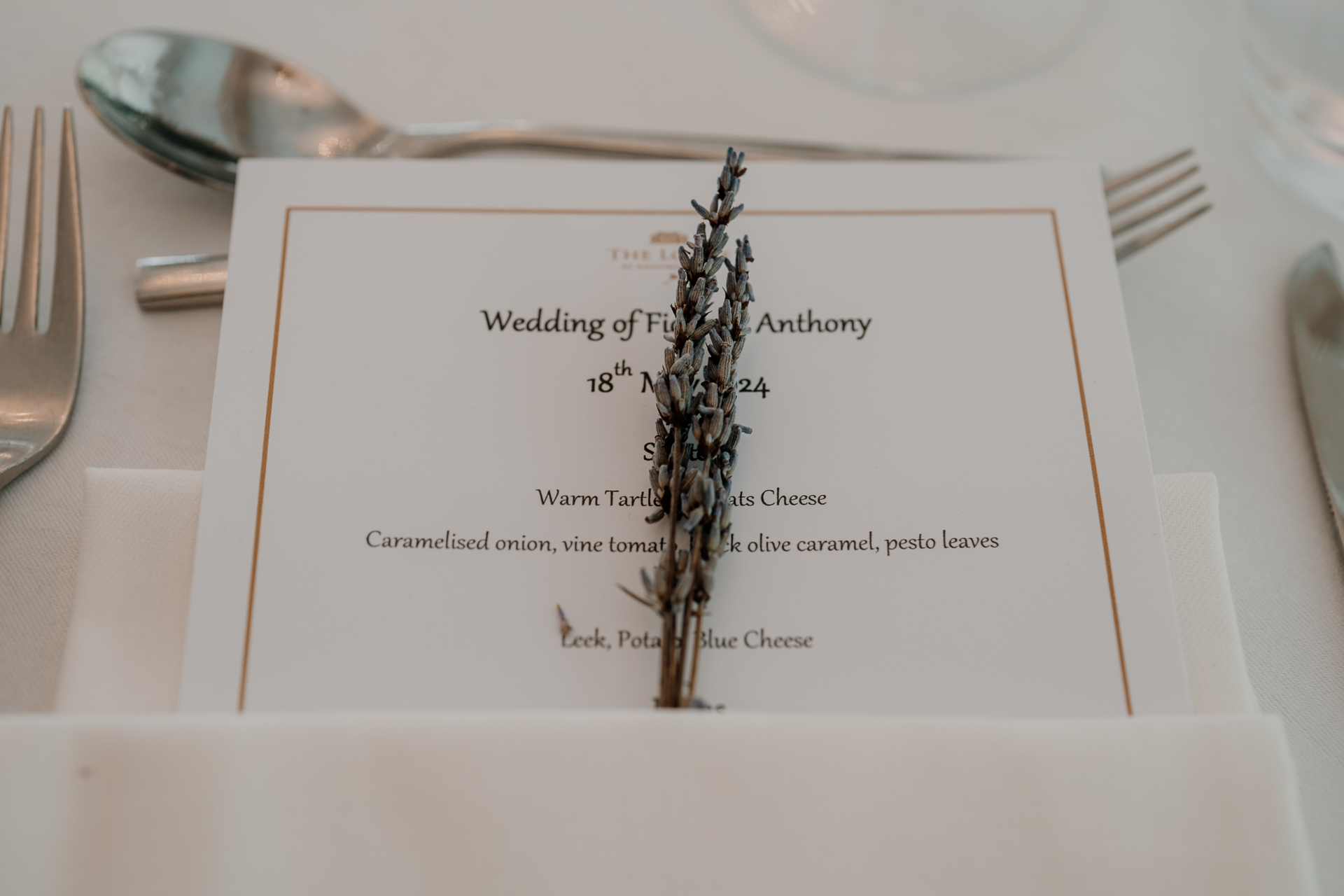 A white plate with a tree on it