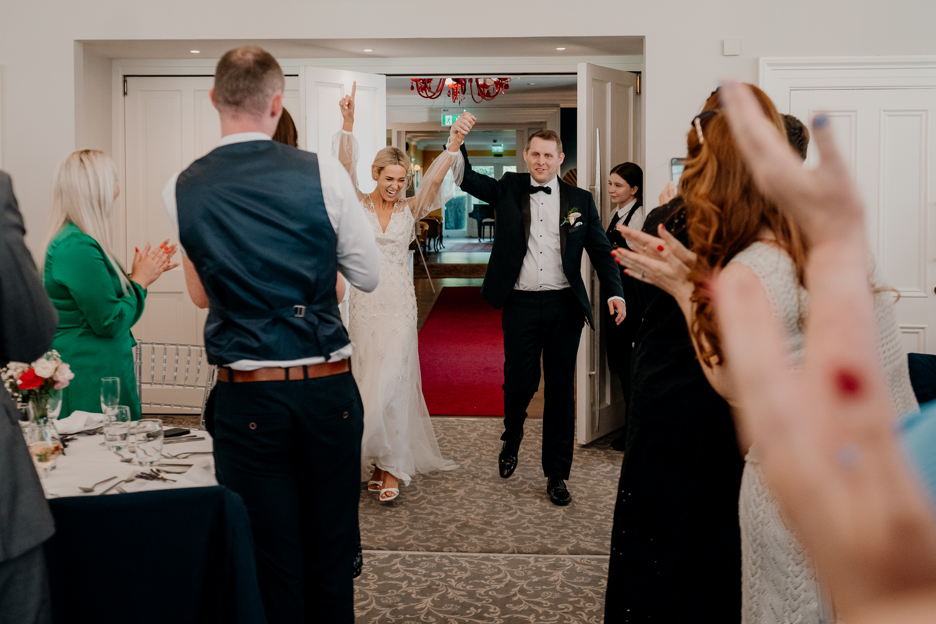 A group of people dancing