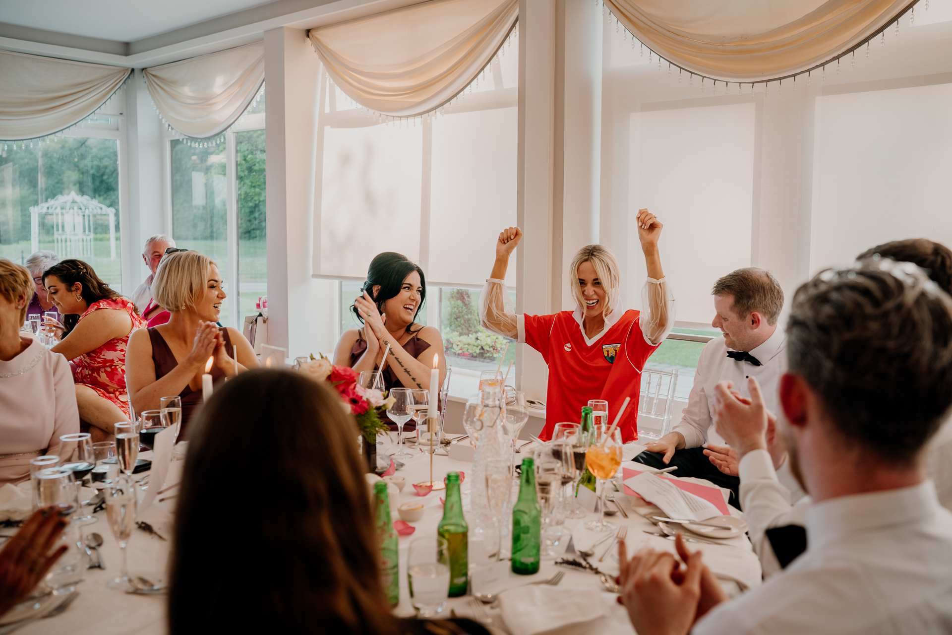 A group of people sitting around a table