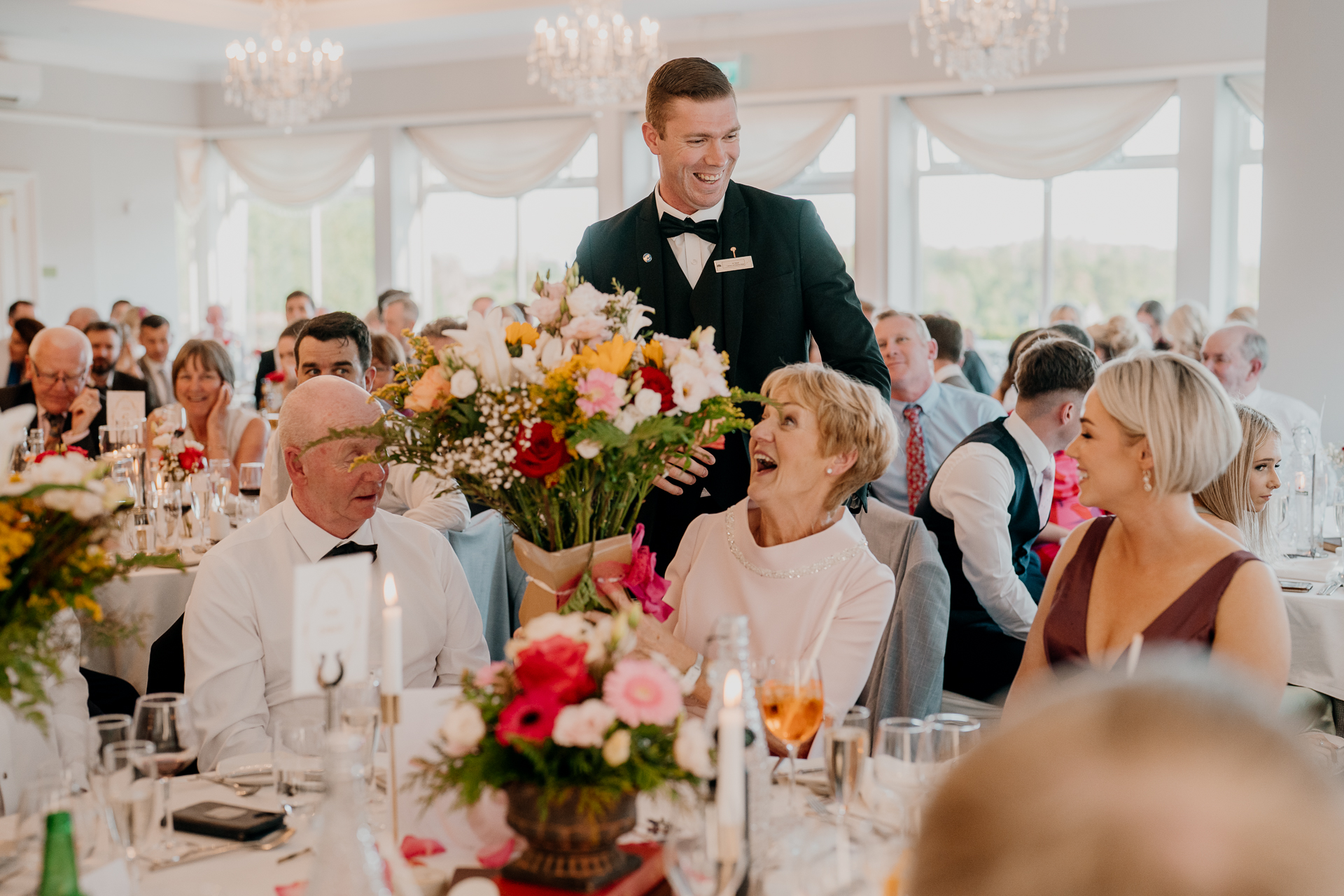 A man and woman in a wedding ceremony