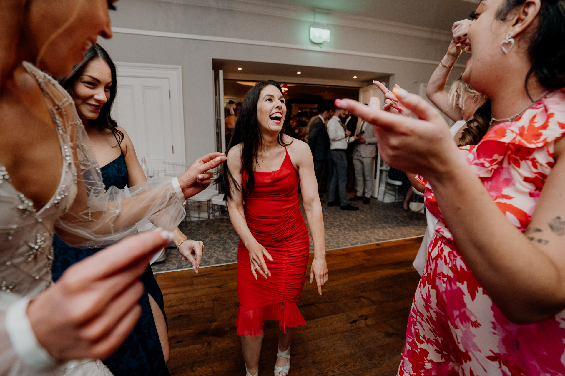 A group of women dancing