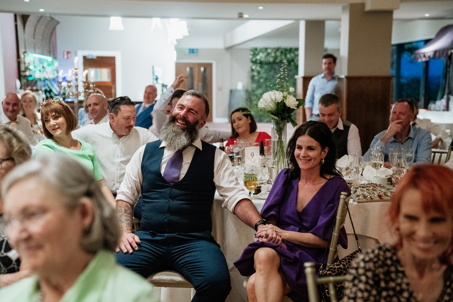 A group of people sitting at a table