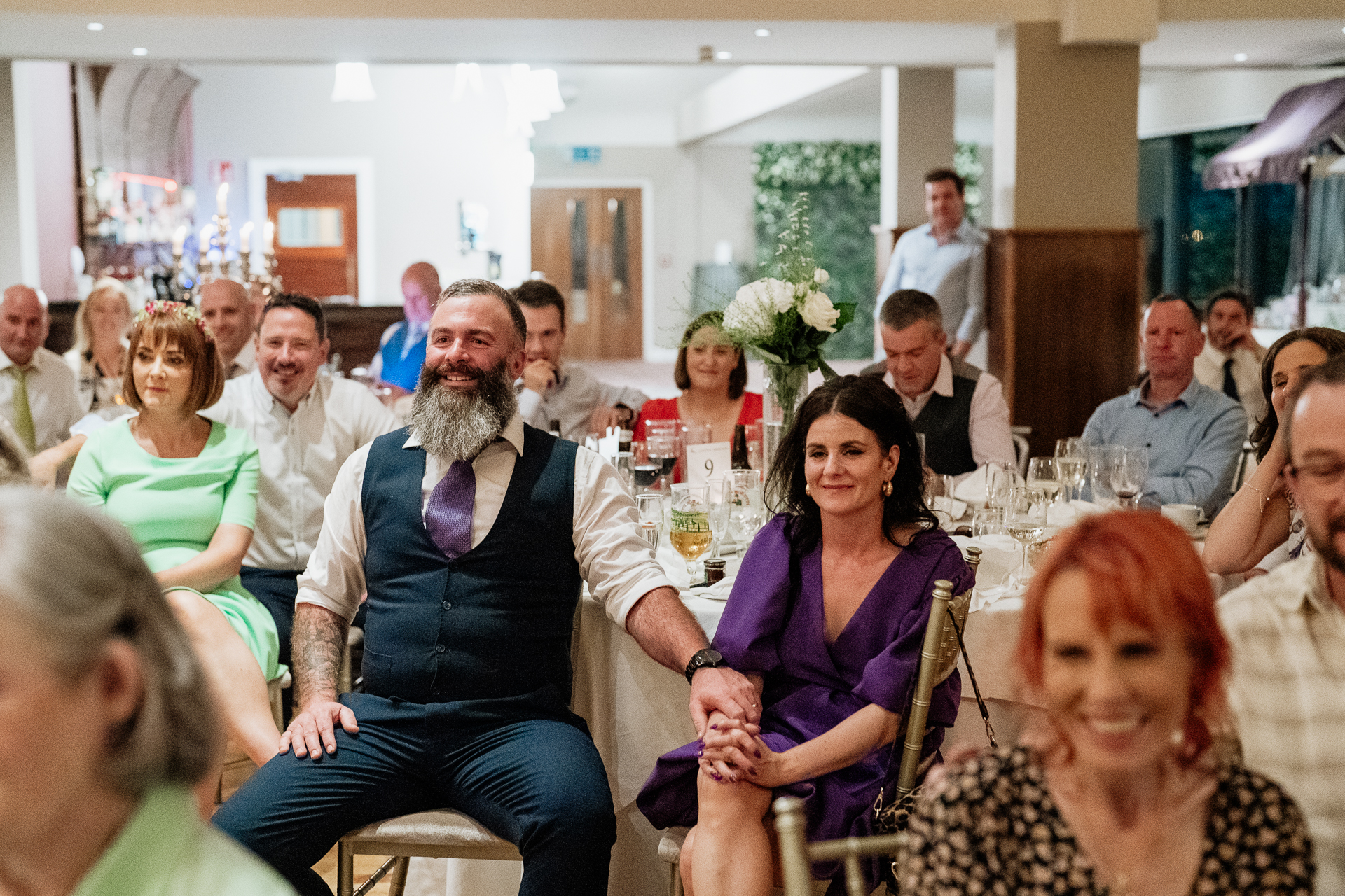 A group of people sitting at a table