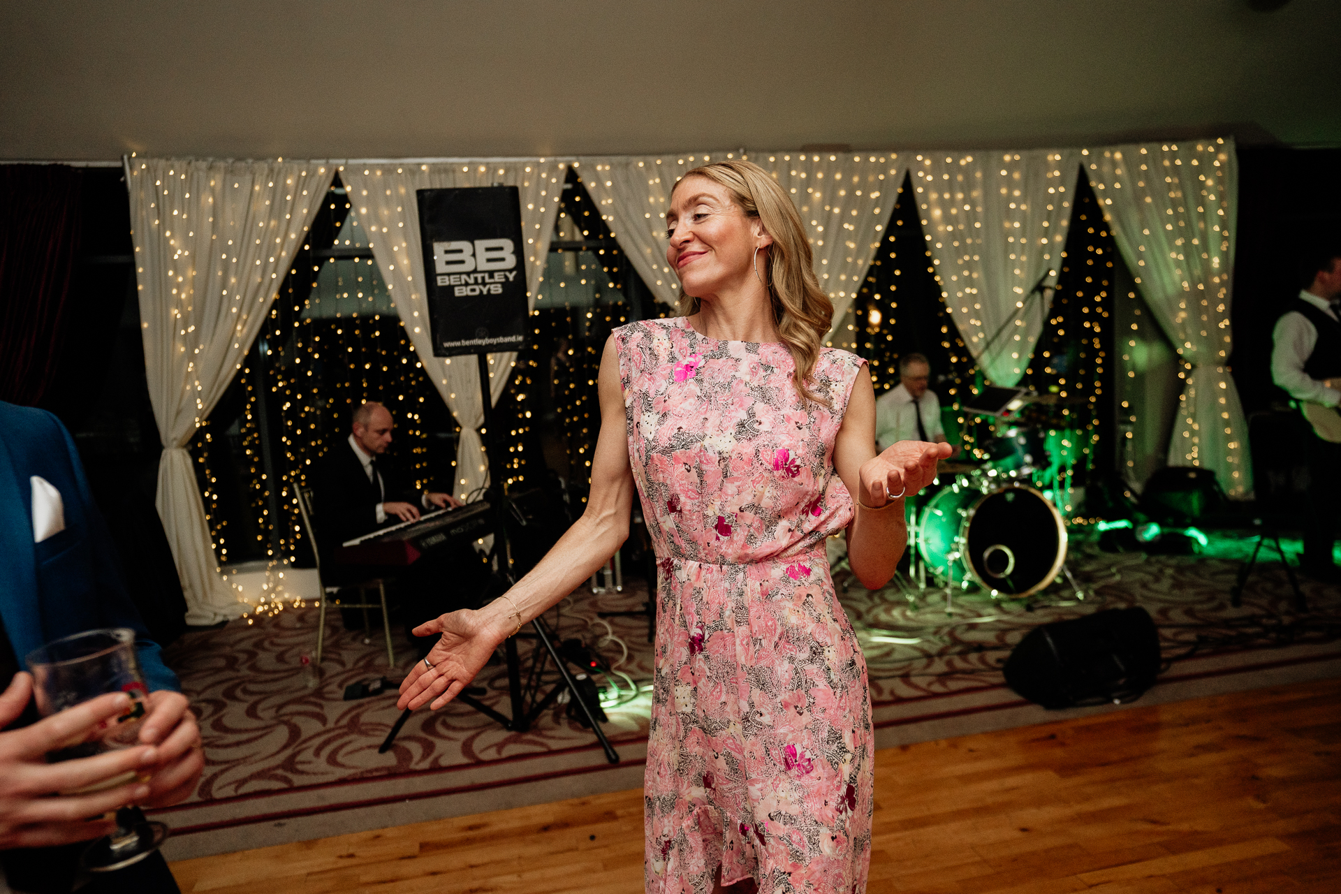 A person dancing on a stage