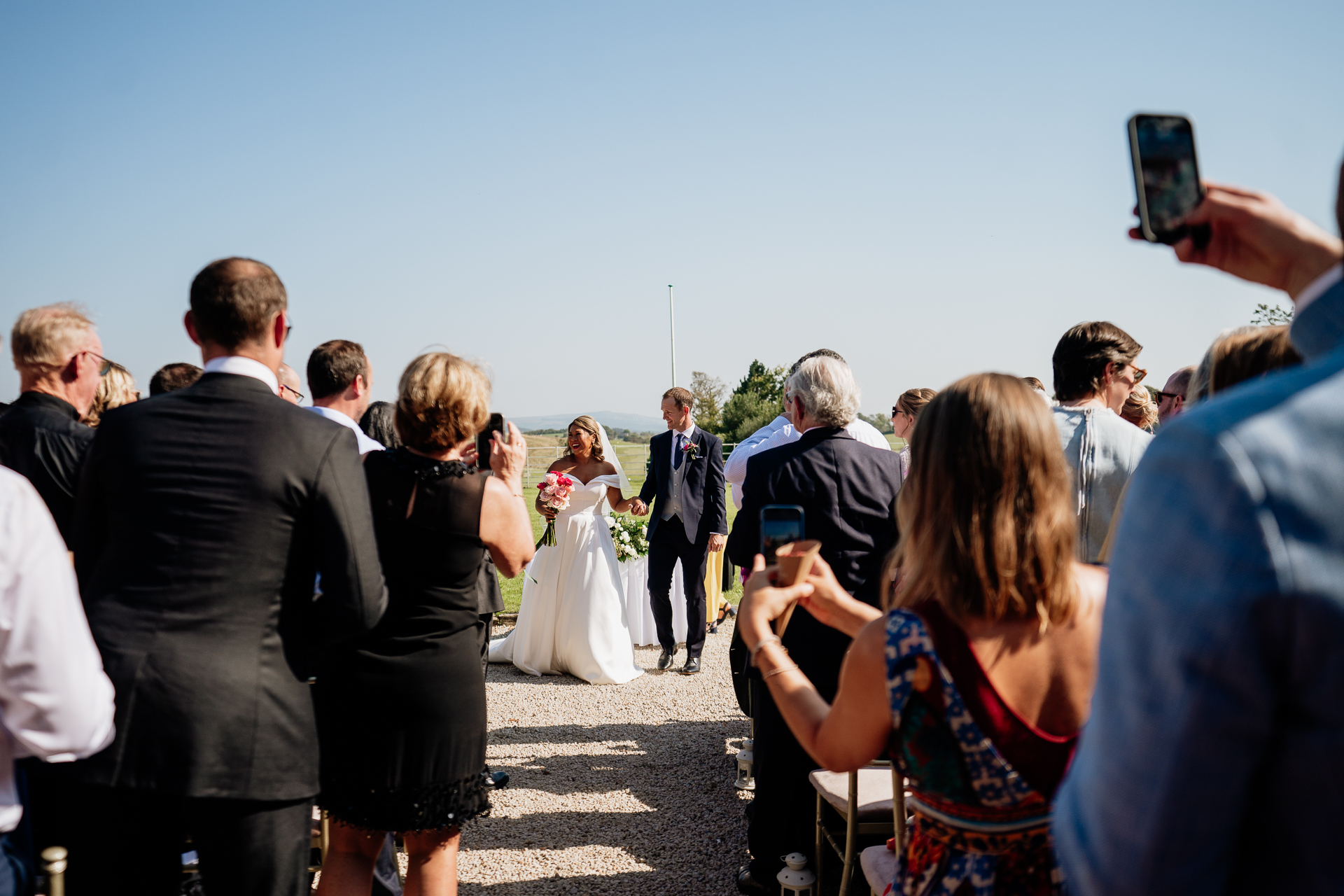 A group of people taking pictures