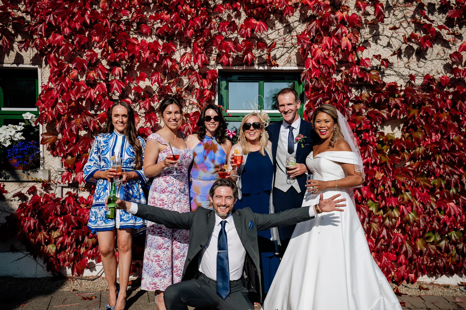 A group of people posing for a photo