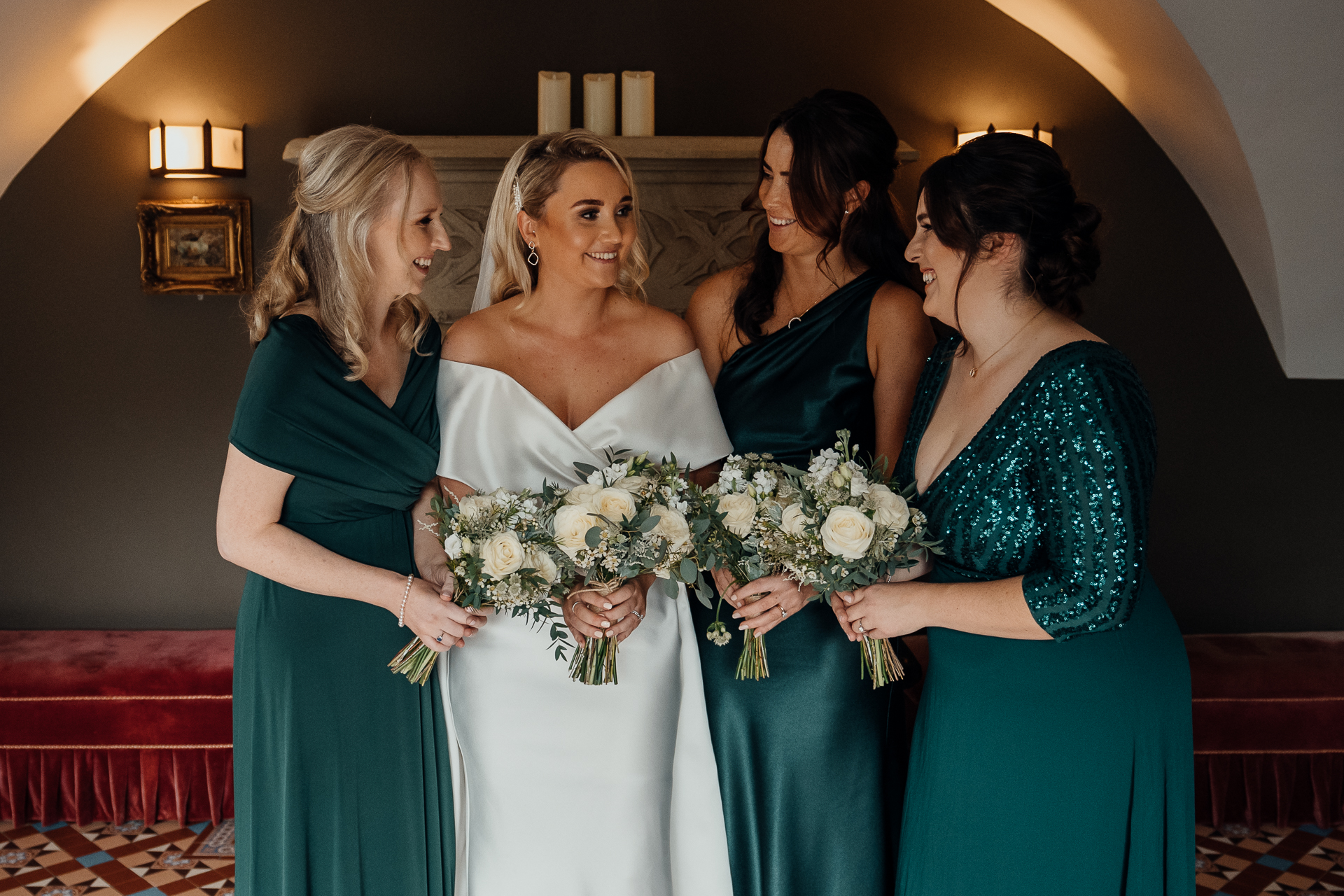 A group of women in dresses