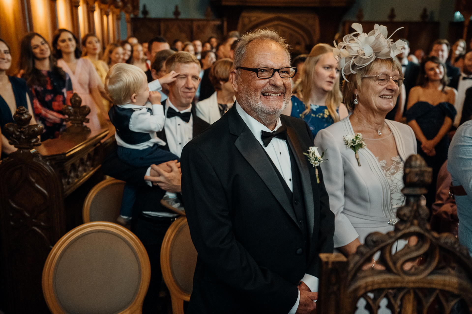 A man and woman holding hands