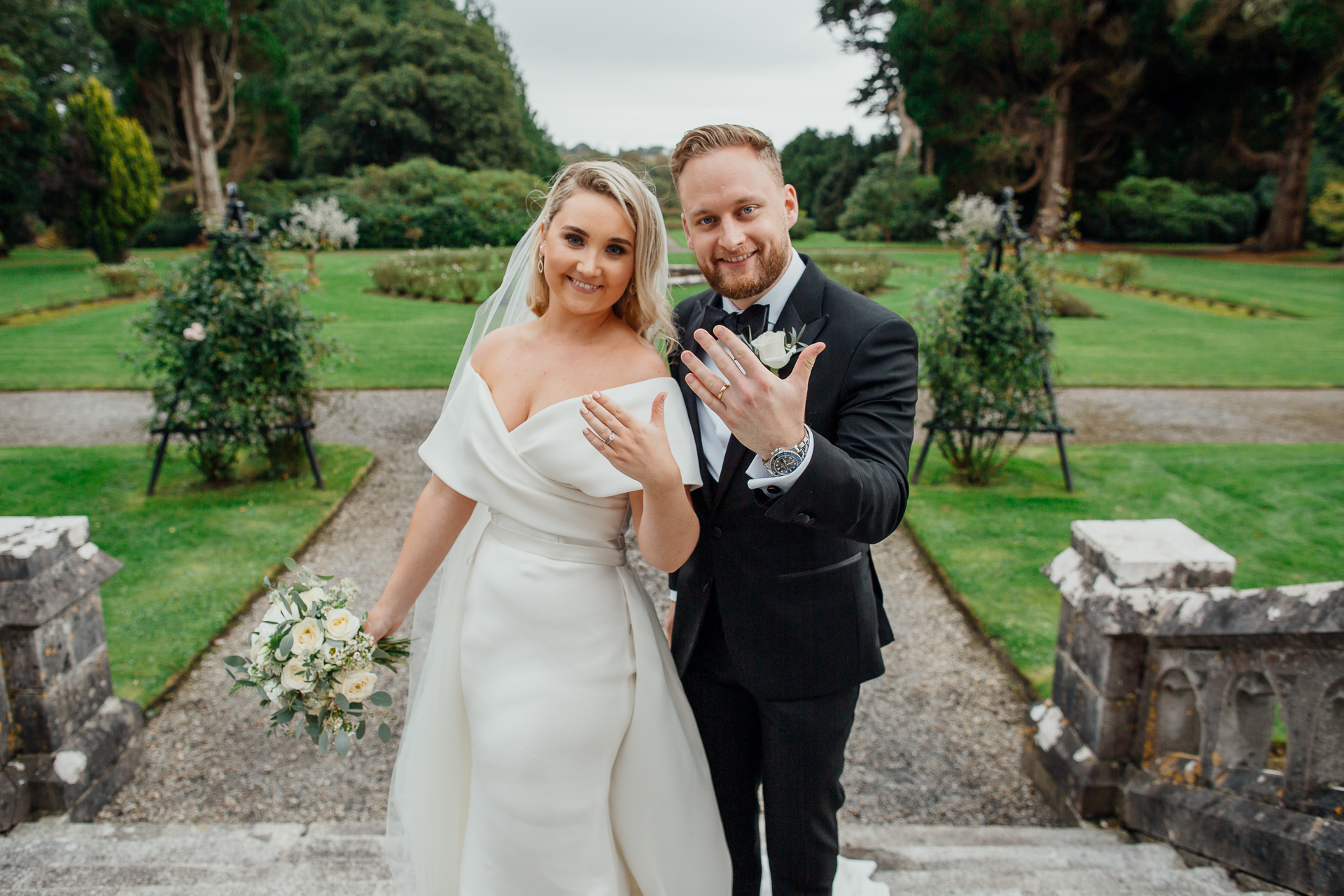 A man and woman posing for a picture