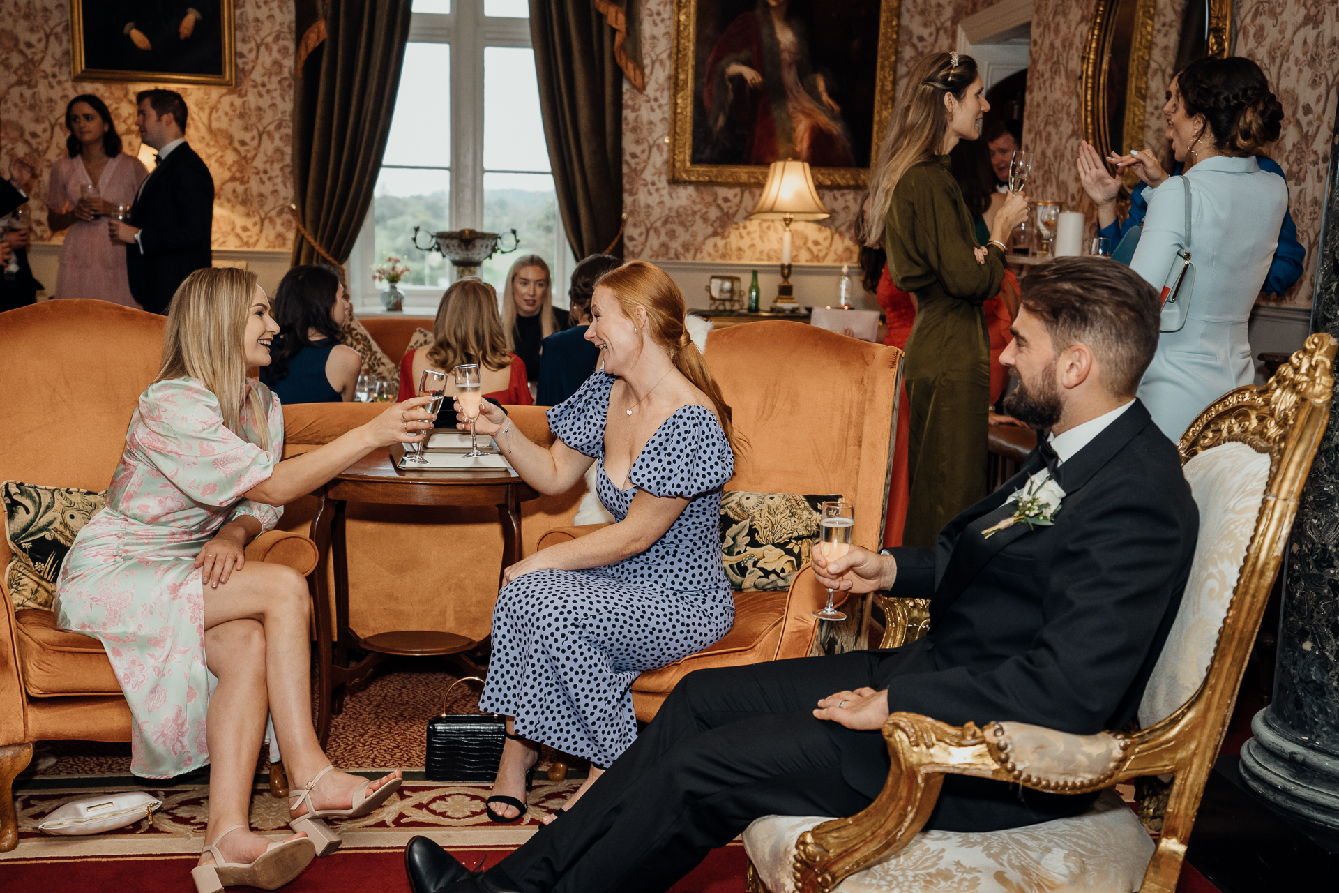 A group of people sitting around a table