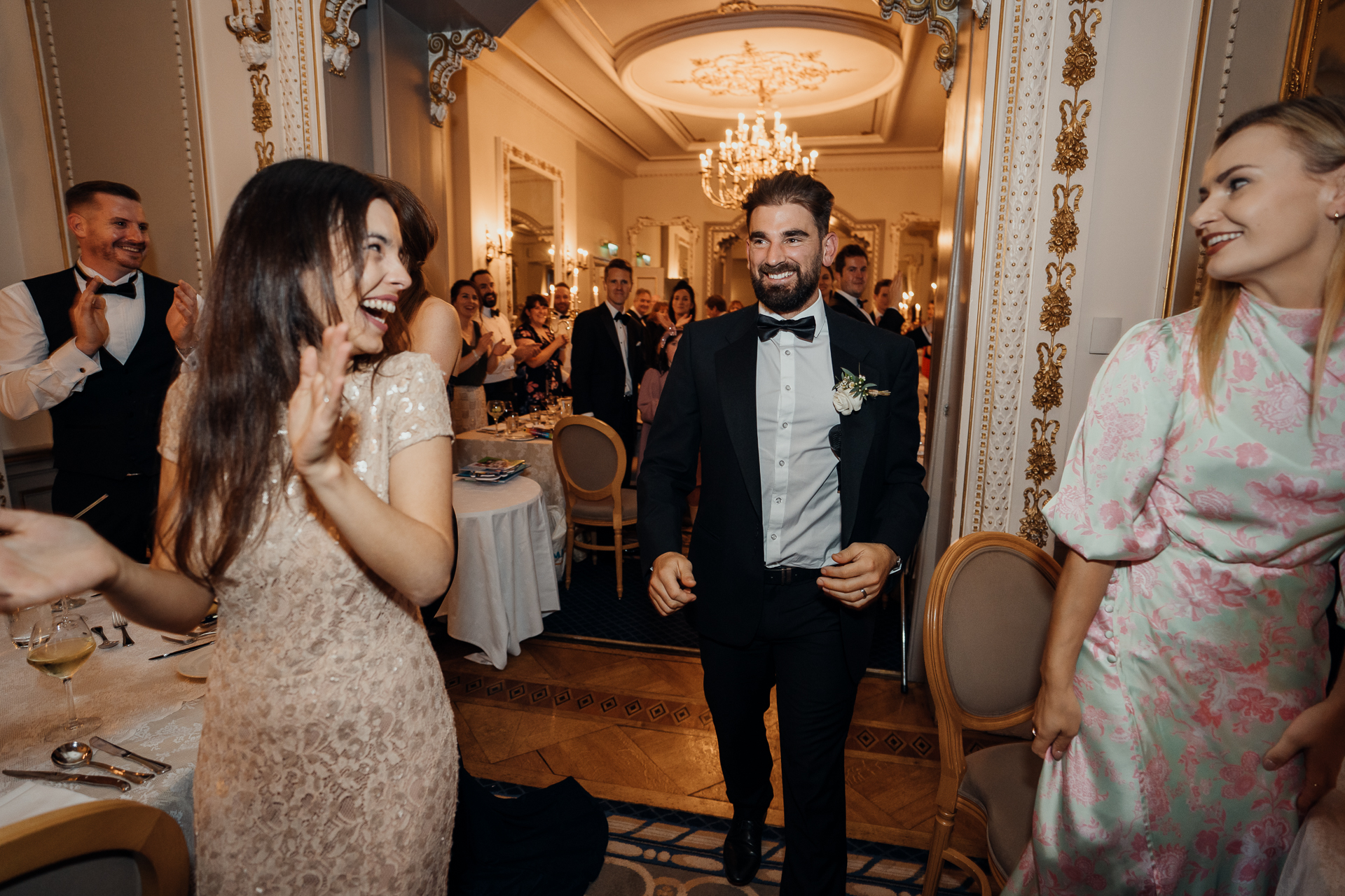 A man and woman dancing