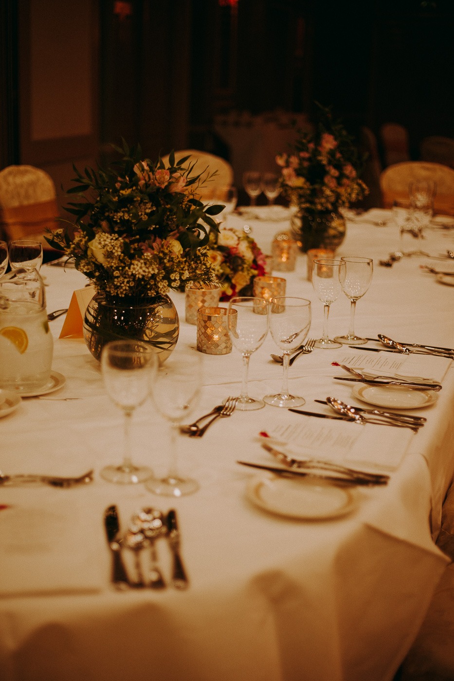 A vase of flowers on a table