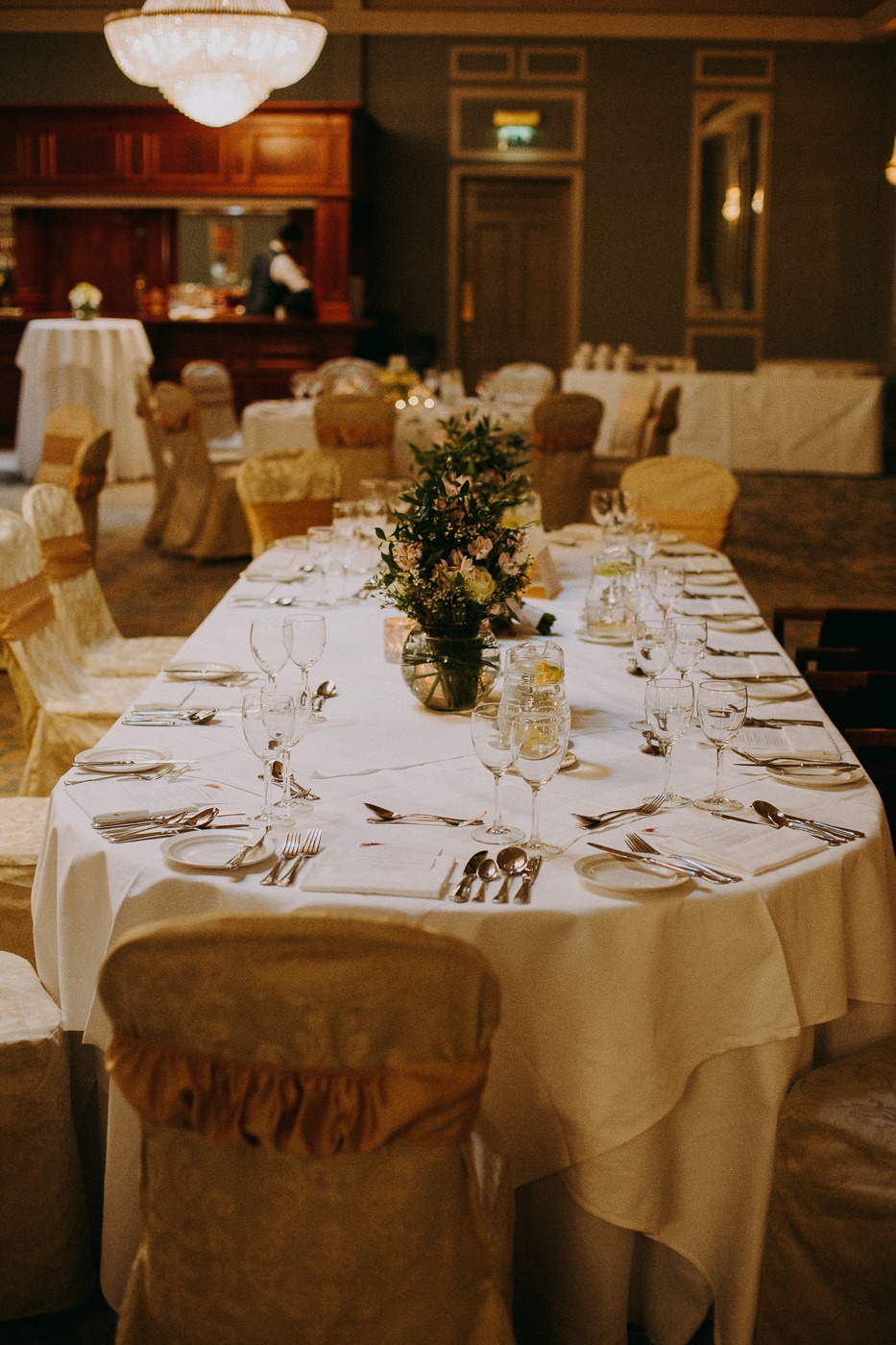 A dining room table