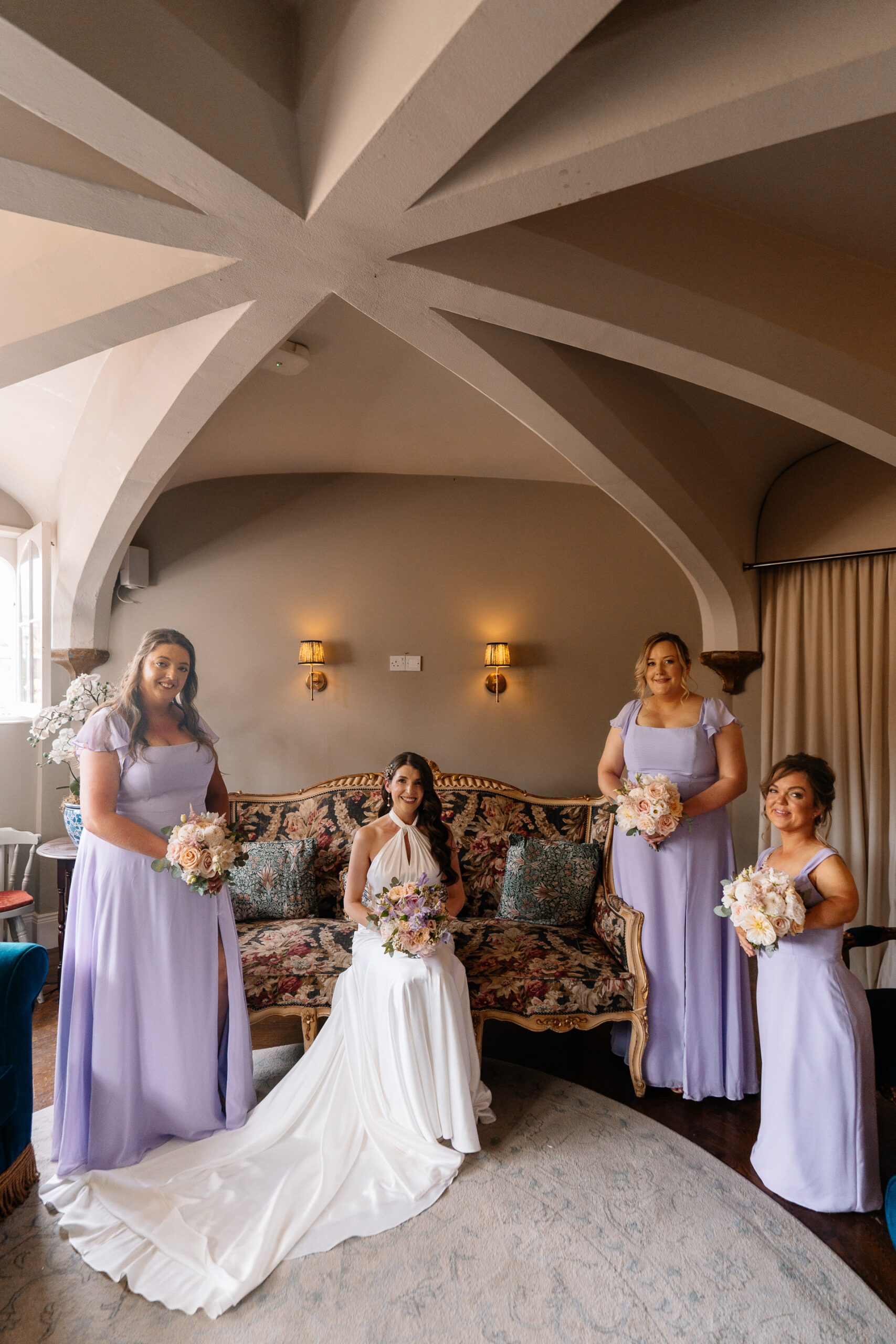 Bride getting ready in the Butler Kitchen at Markree Castle – candid and elegant moment by Dublin Wedding Photographer