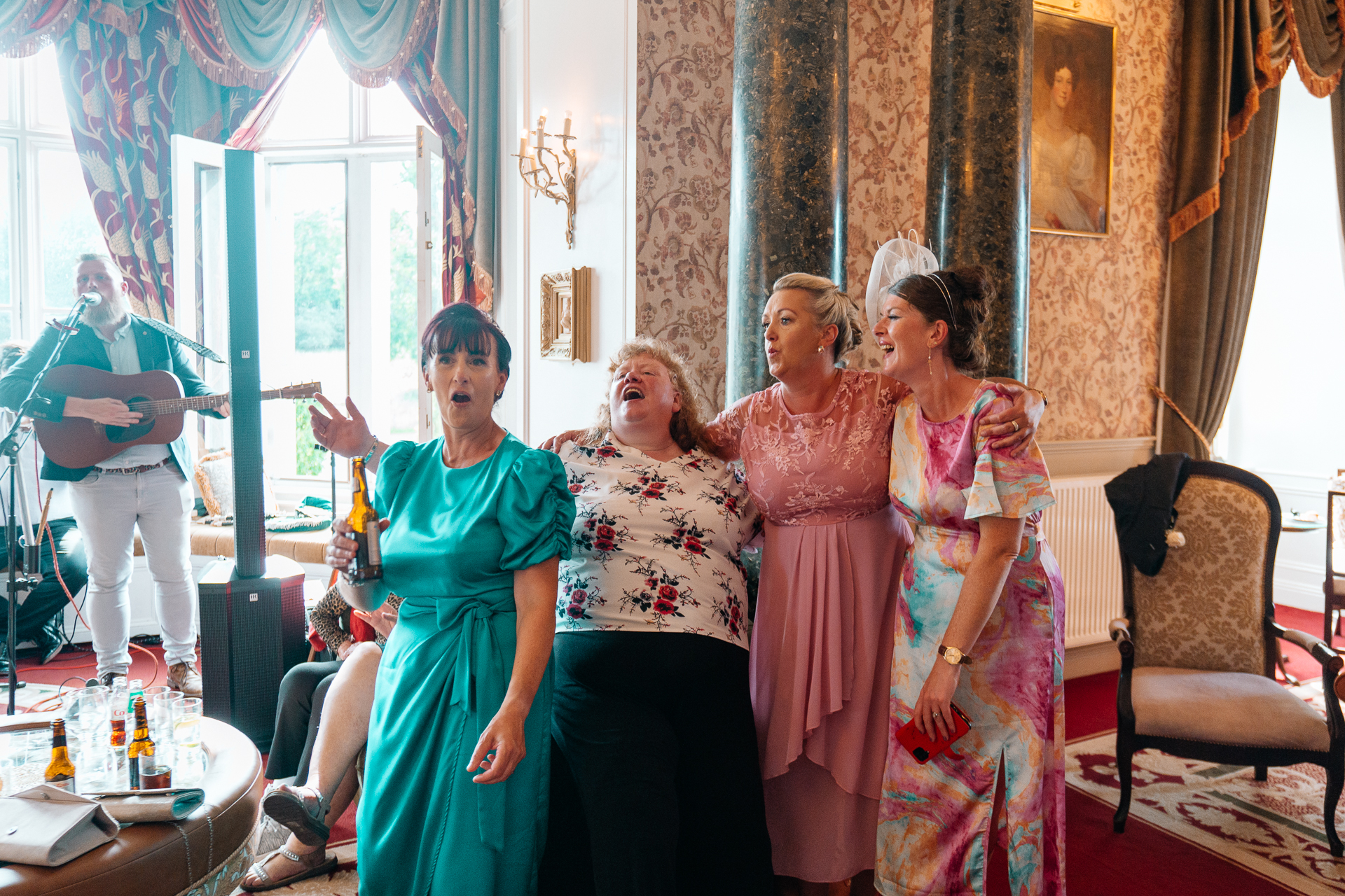 Wedding reception at Markree Castle – candid moments and joyful celebration inside the castle