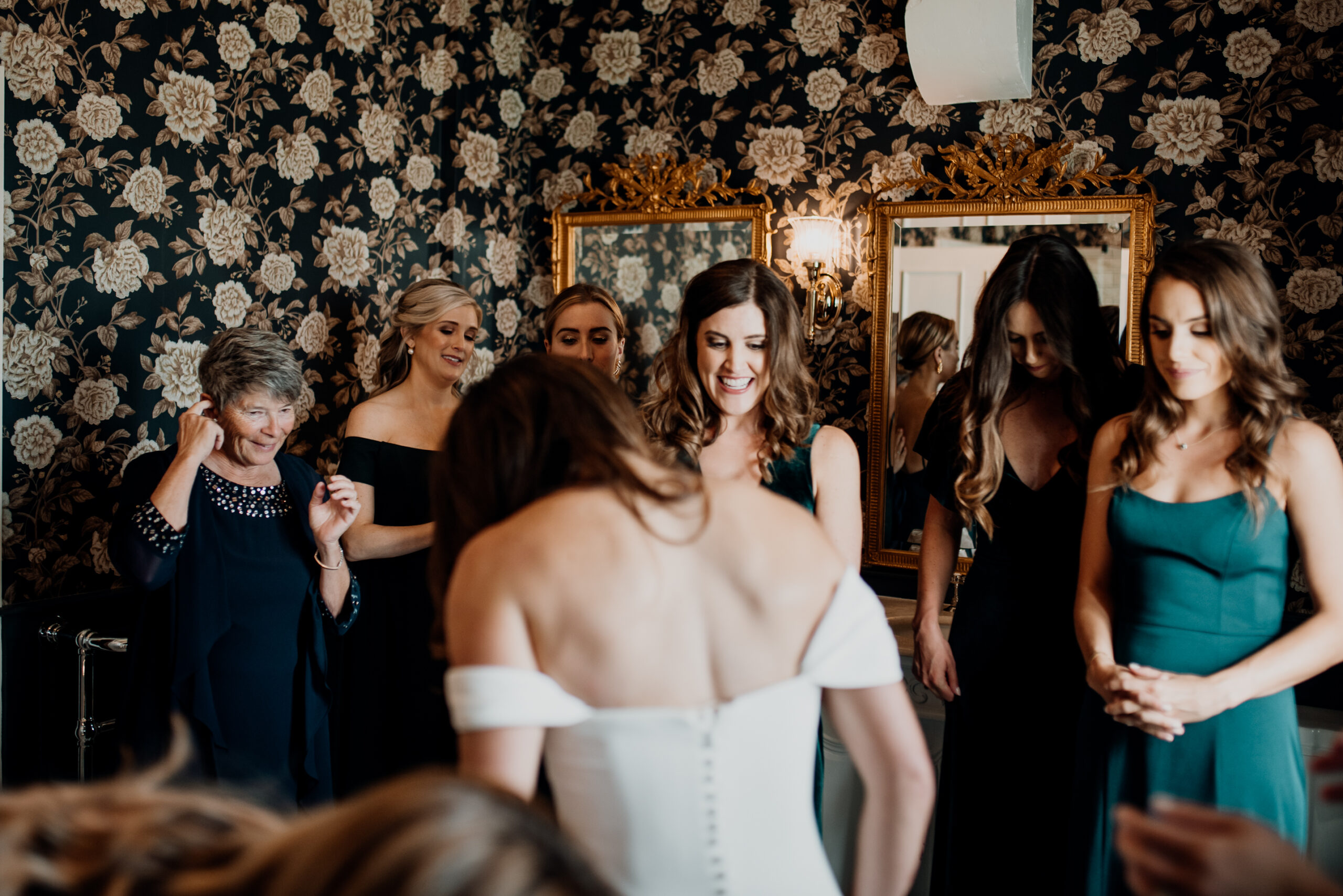 A group of women in a room