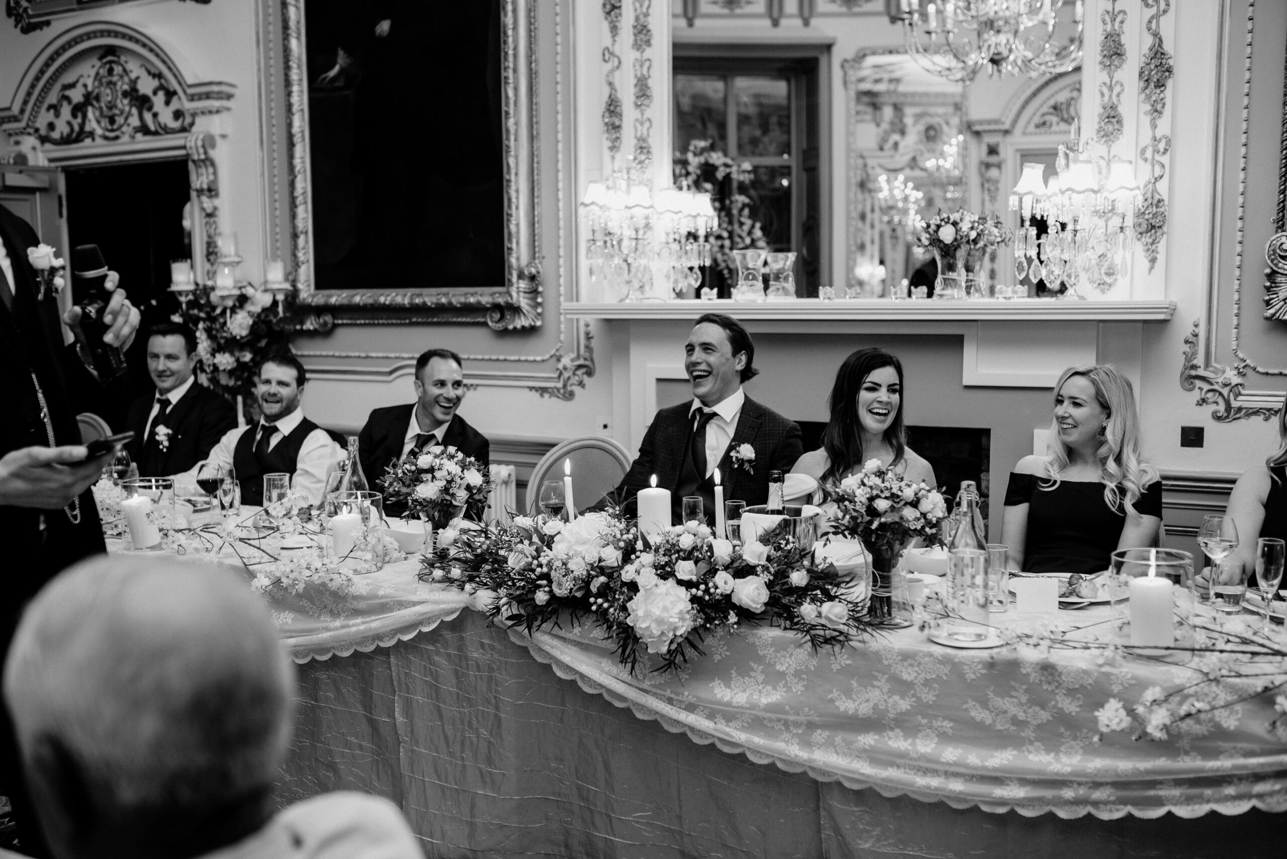 A group of people sitting at a table