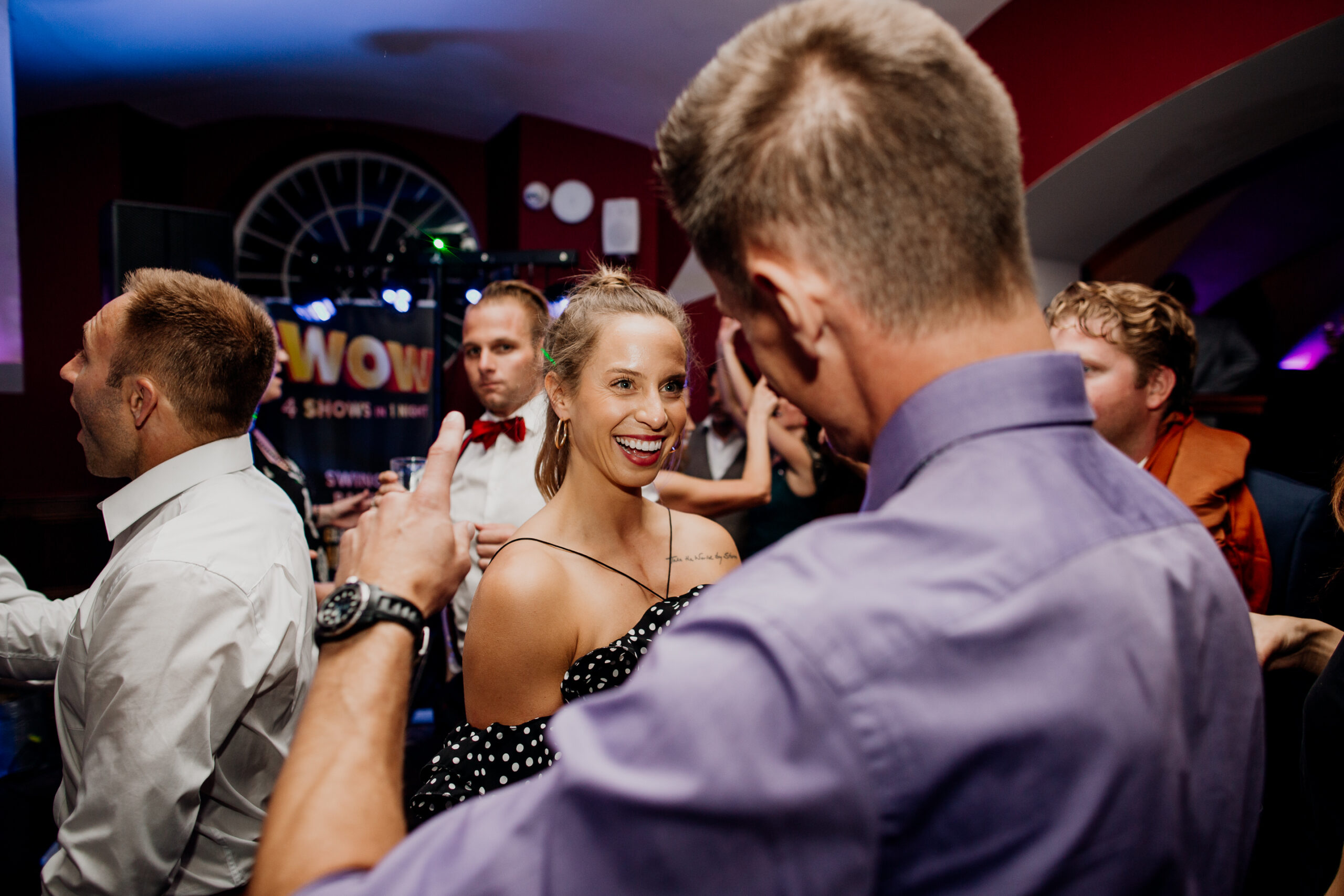 A man and woman dancing