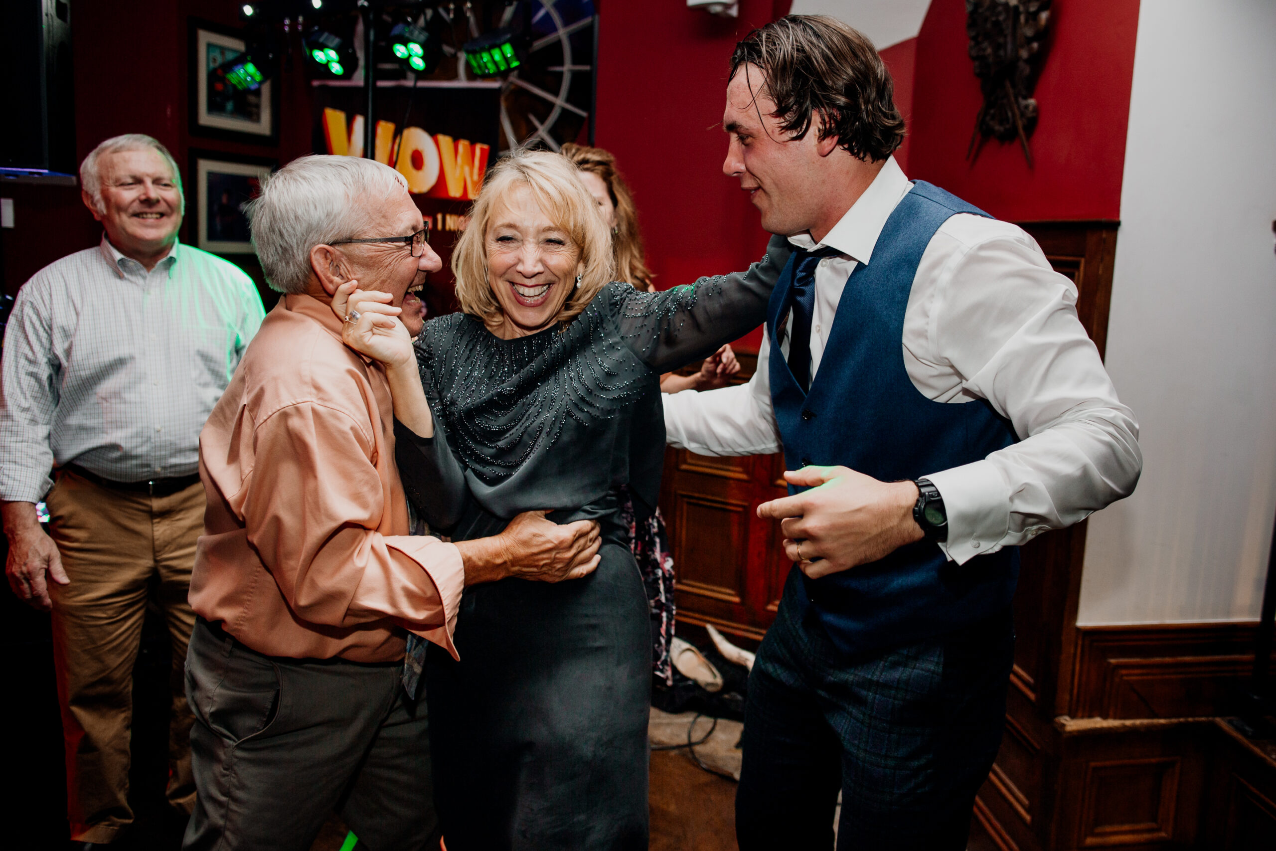 A man and a woman dancing