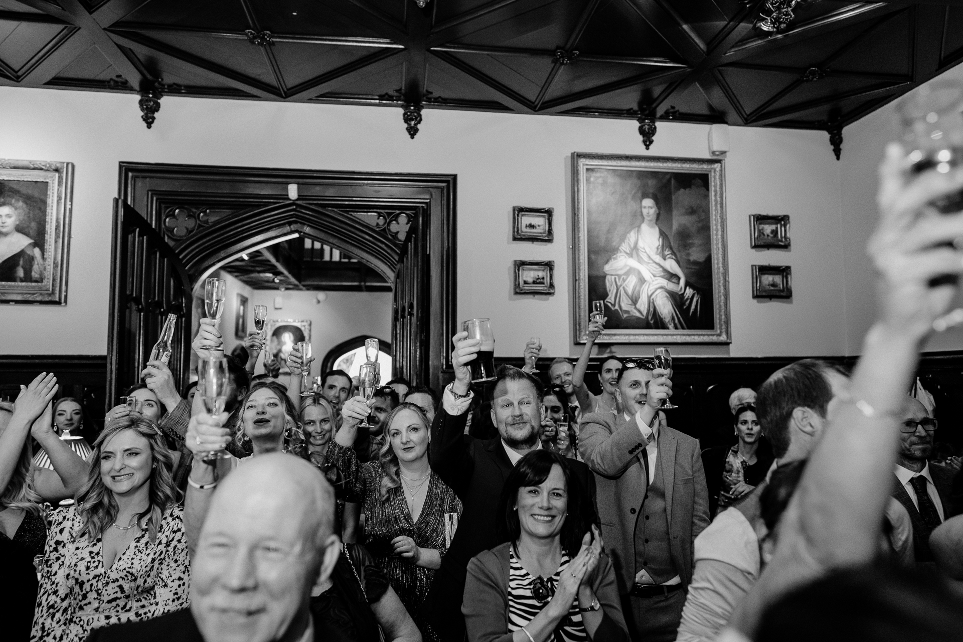 A group of people in a room