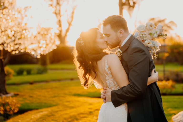 A man and woman kissing