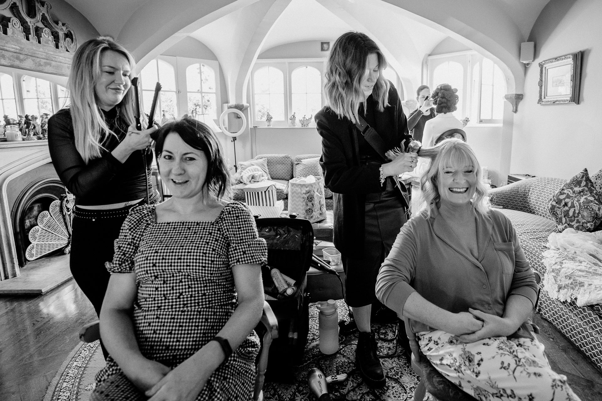 A group of women in a room