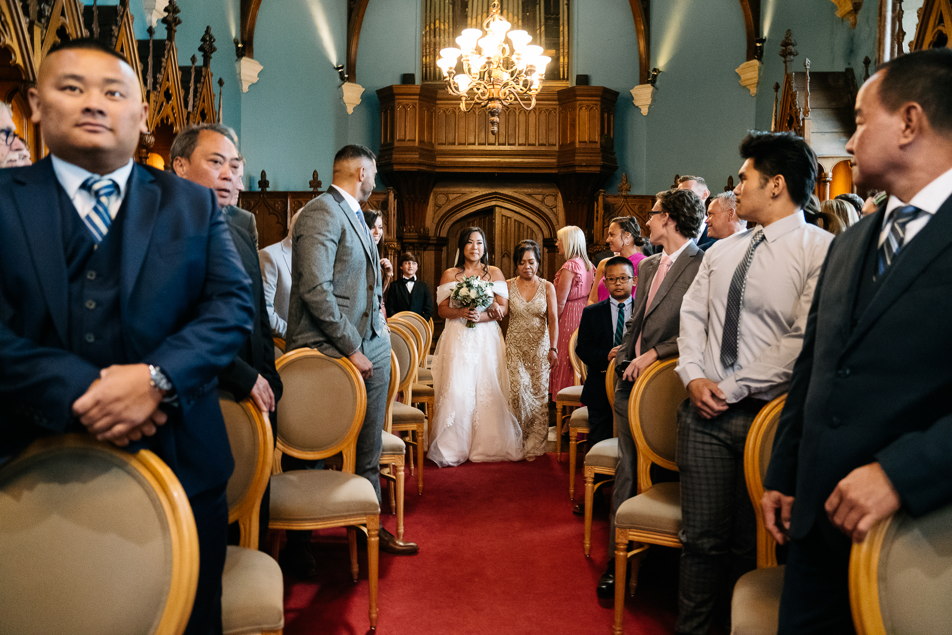 A group of people in a room