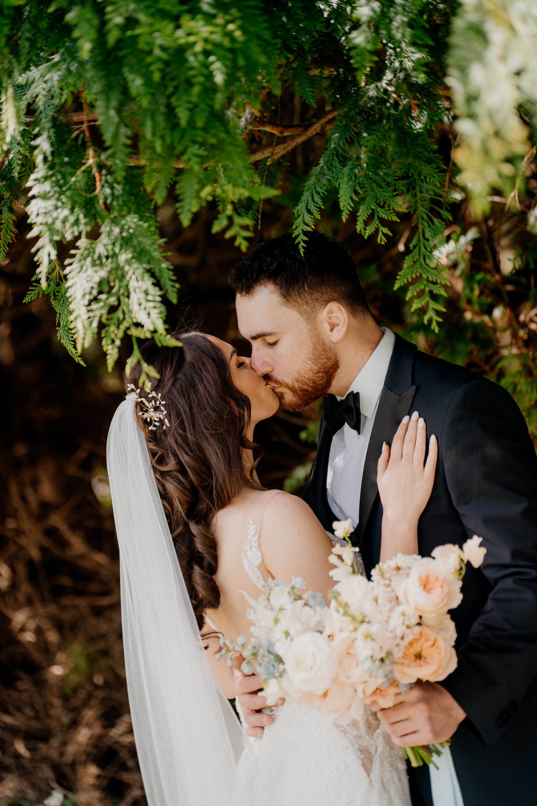 A man and woman kissing