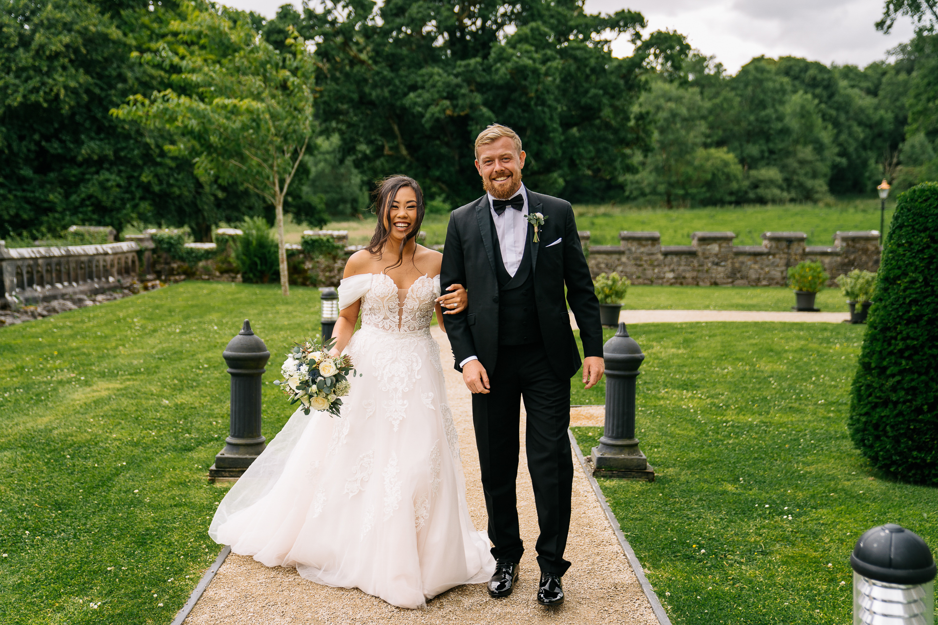 A man and woman posing for a picture