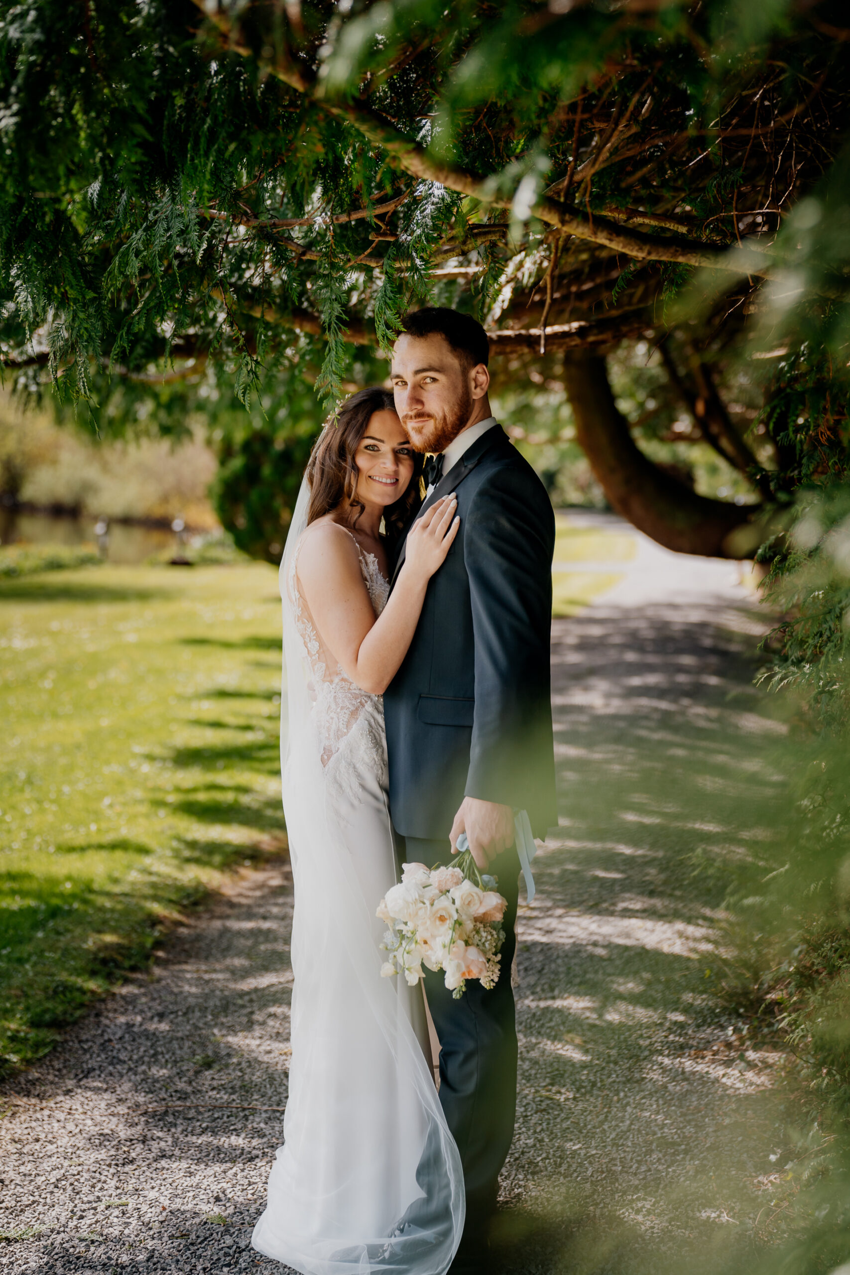 A man and woman posing for a picture