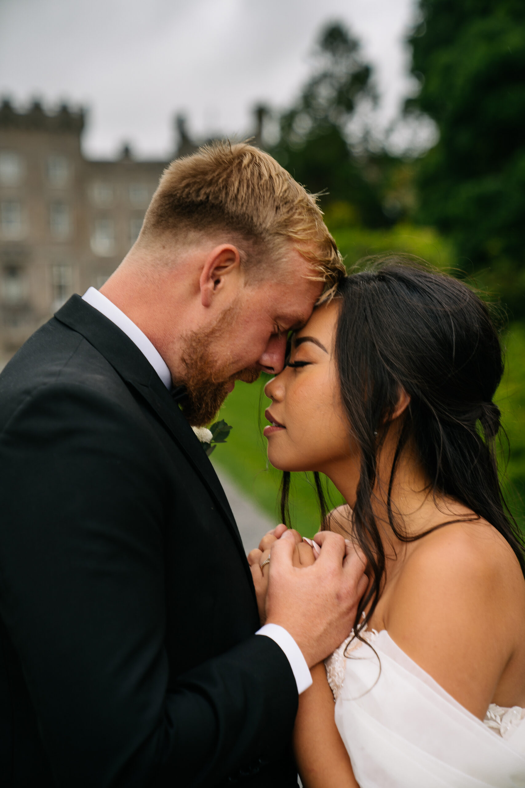 A man and woman kissing