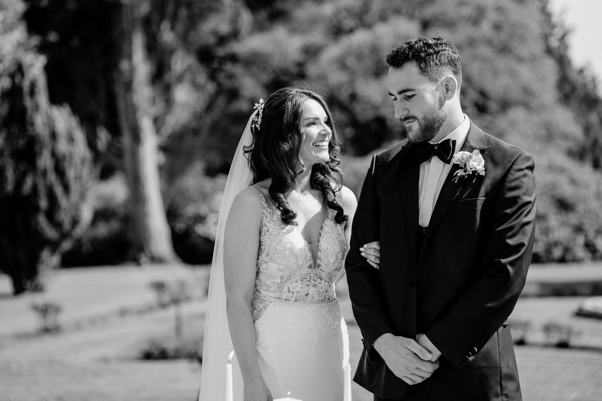 A man and woman posing for a picture