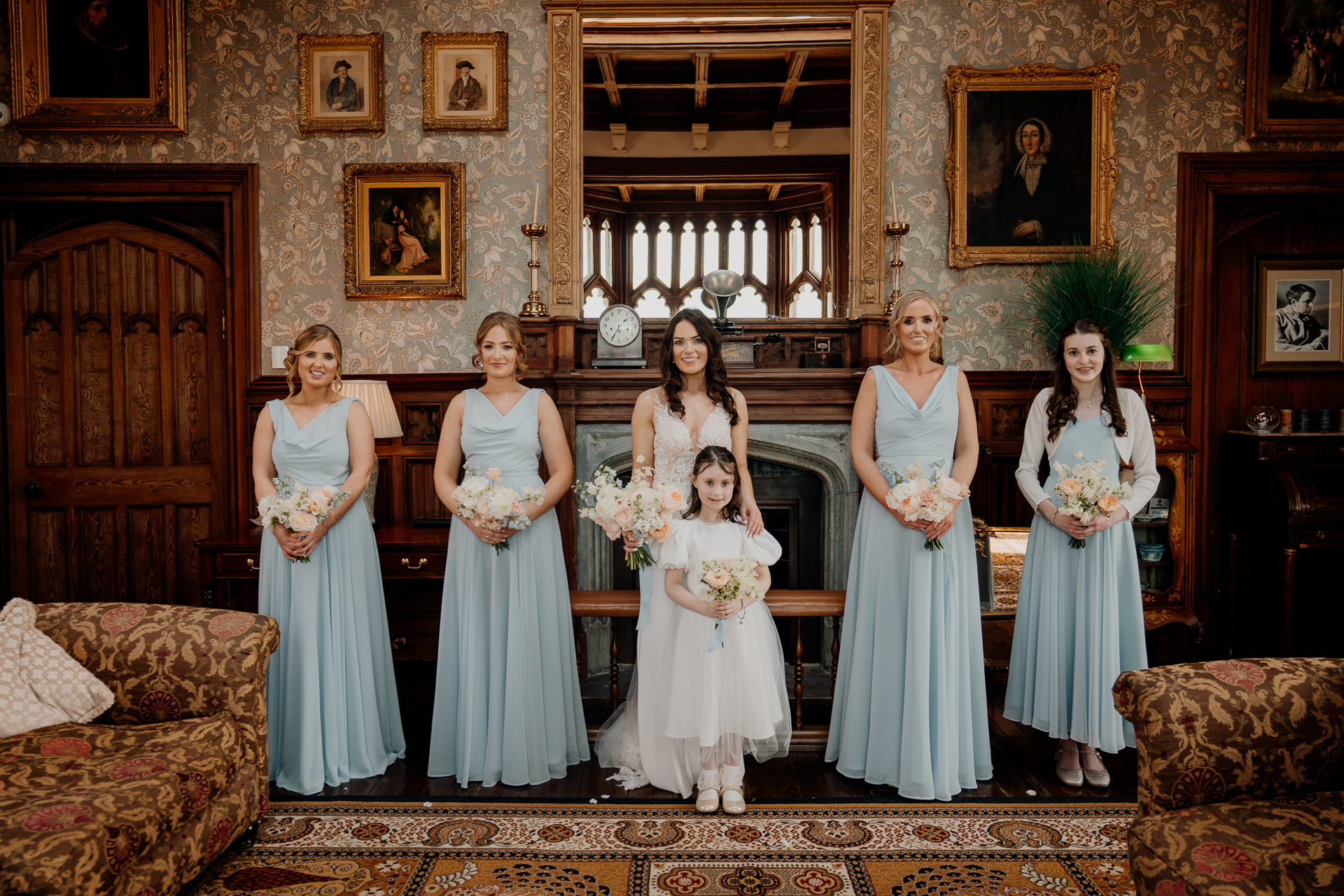 A group of women in dresses