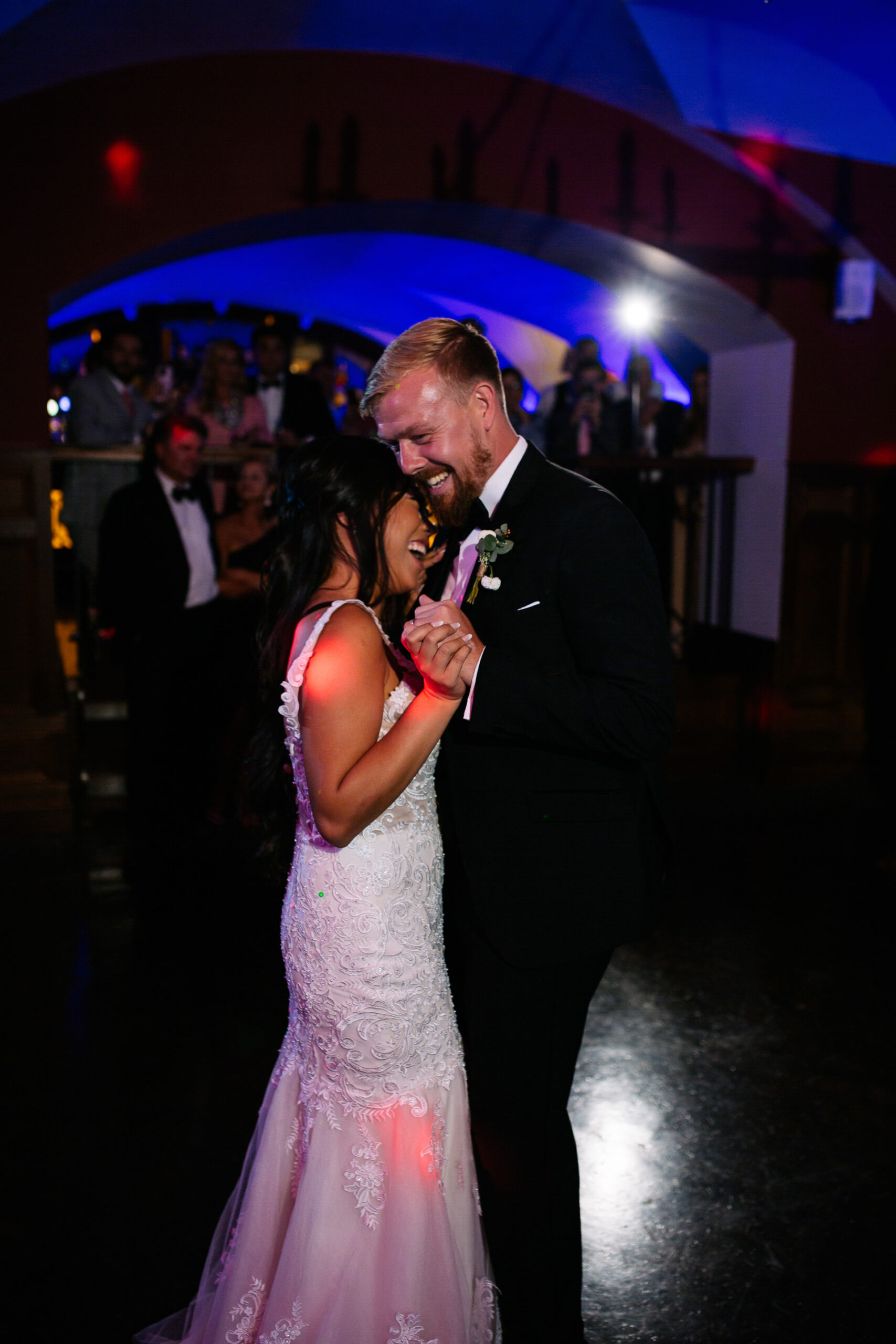 A man and woman dancing