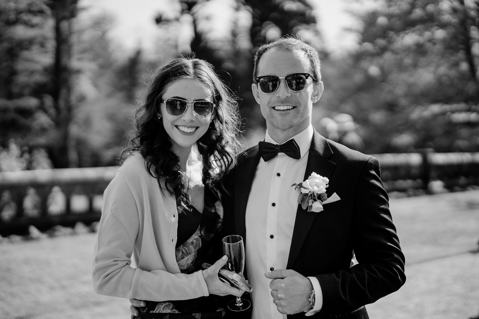 A man and woman posing for a picture