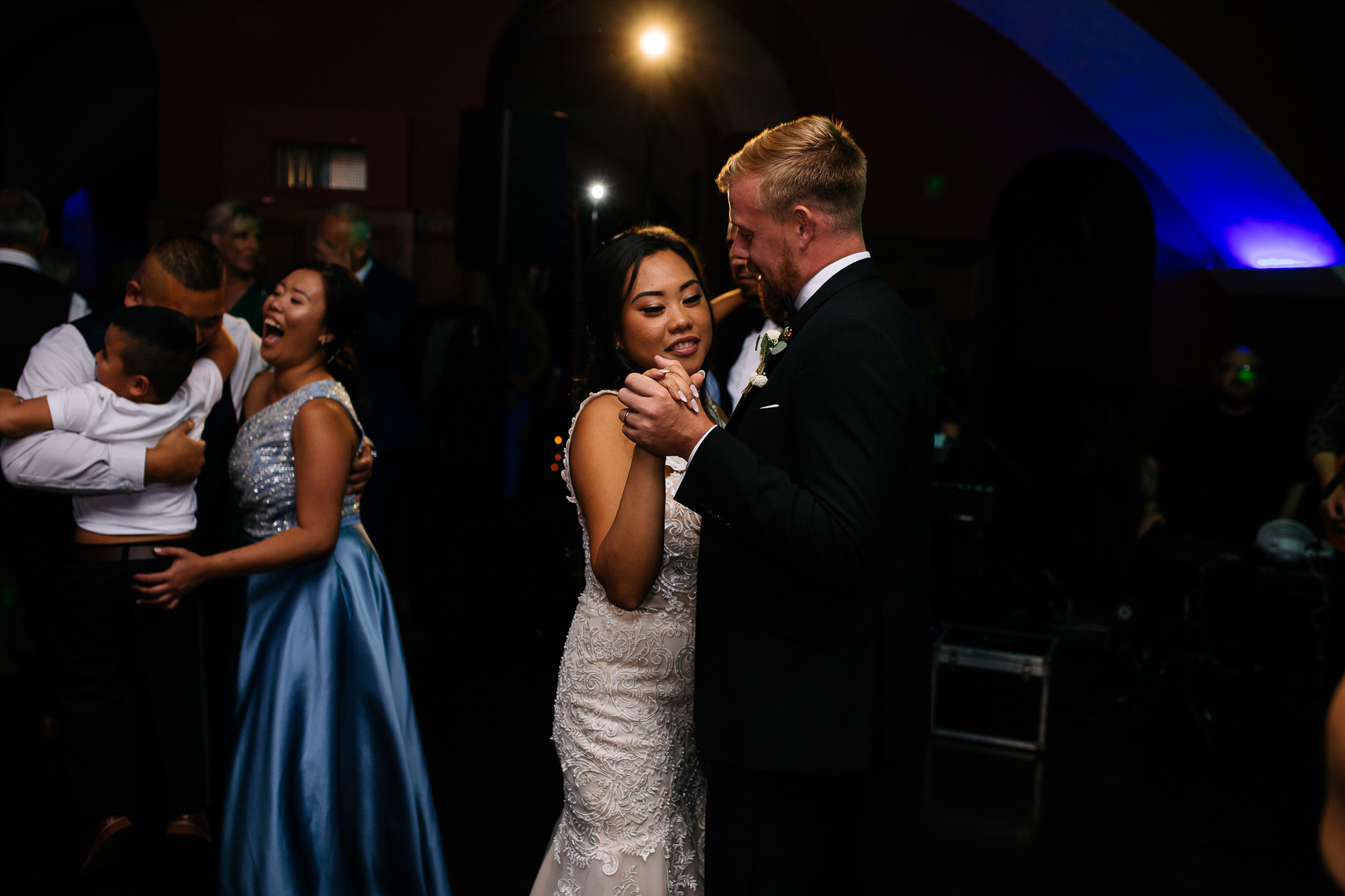 A man and woman dancing