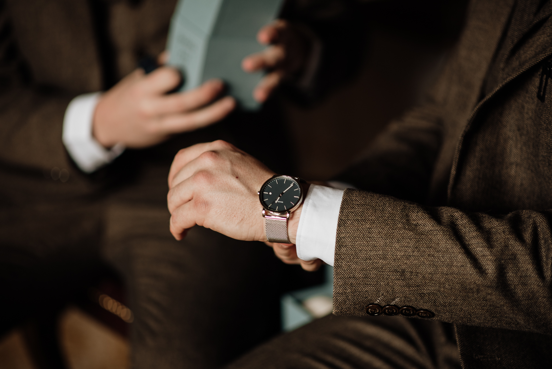 A man wearing a watch