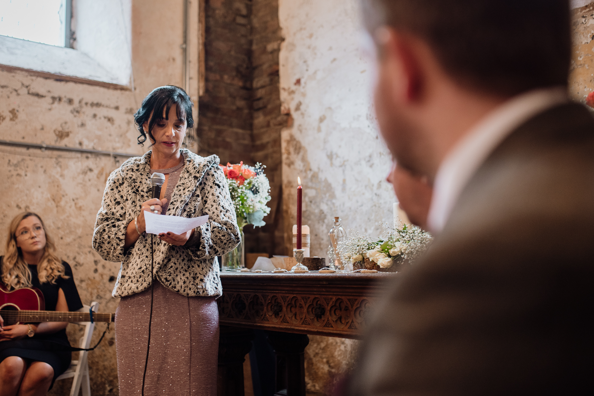 A person holding a bouquet of flowers