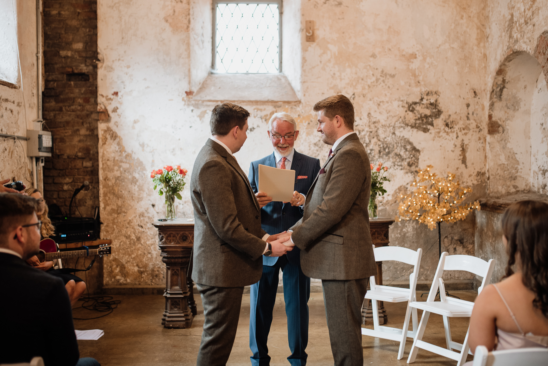 A group of men talking