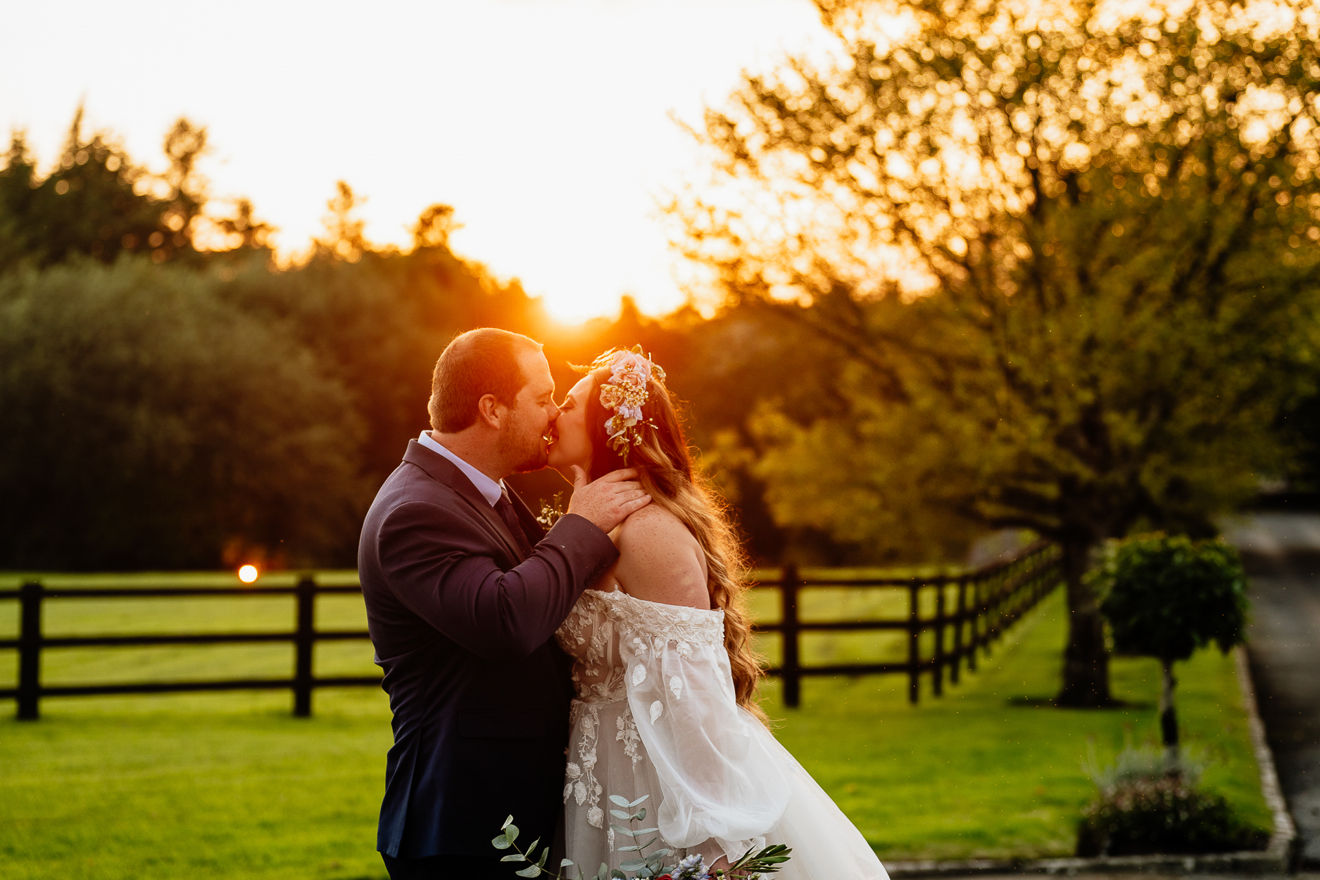 A man and woman kissing