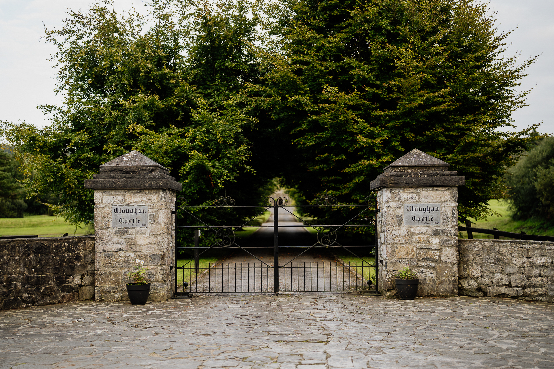 A gate with a sign on it